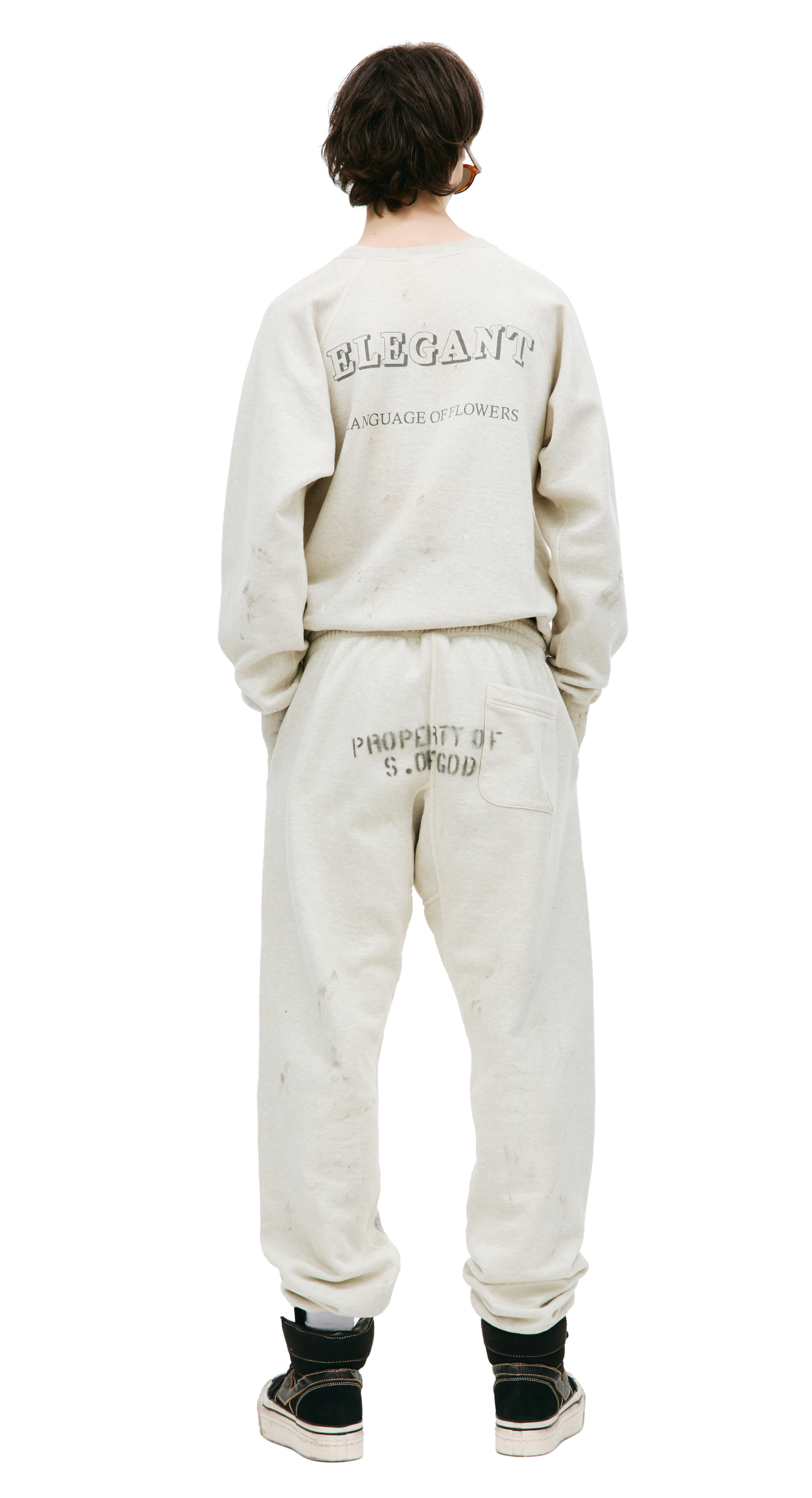 Saint Michael Beige printed pants