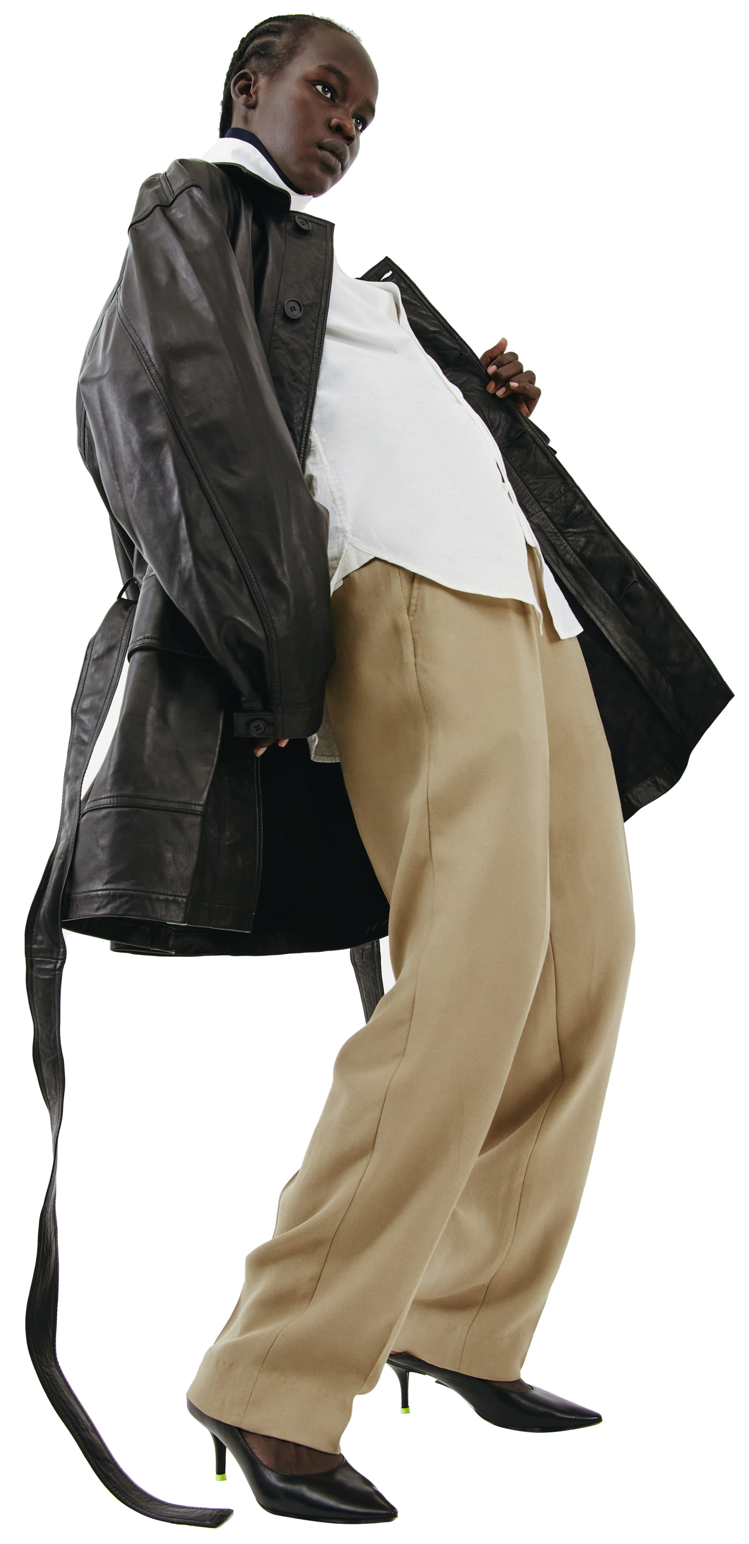 Fear of God Black Leather Coat