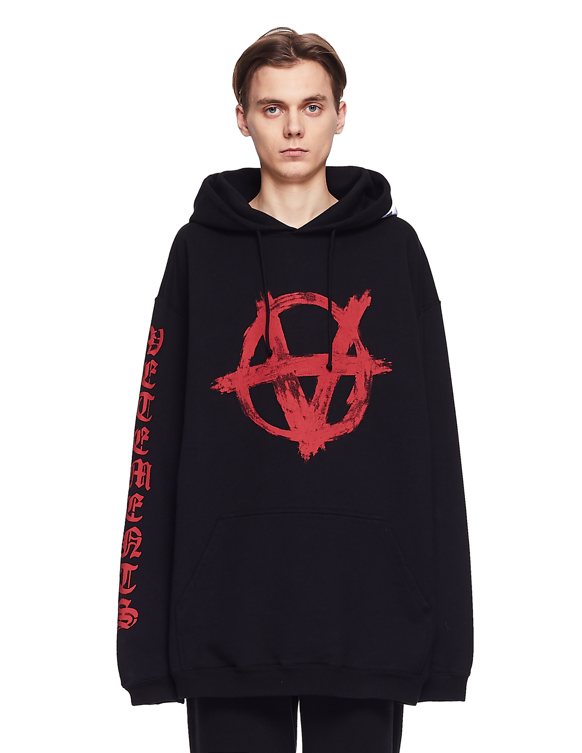 VETEMENTS Black Cotton Anarchy Hoodie