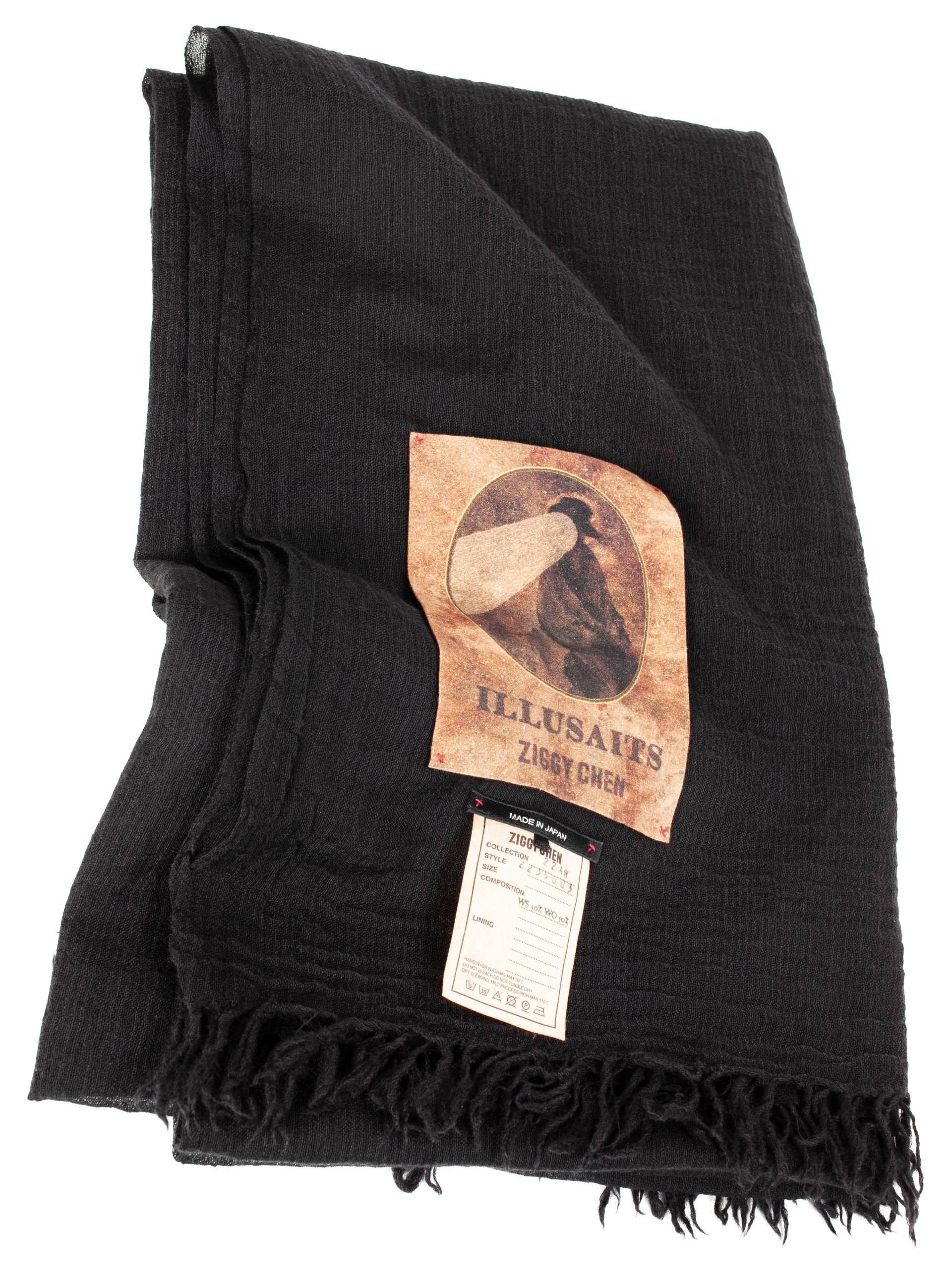 Ziggy Chen Wool square shape scarf