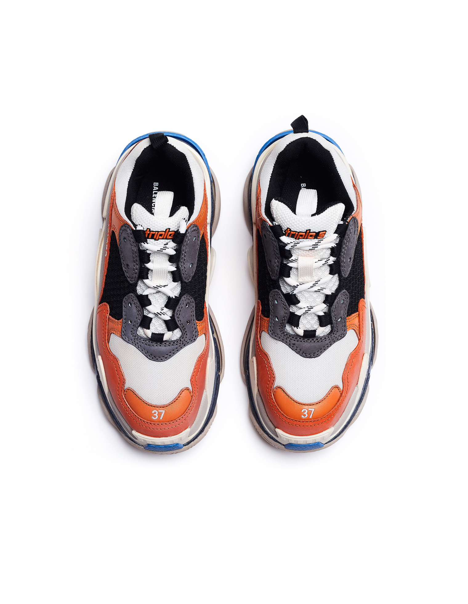 Balenciaga Orange Triple S Sneakers