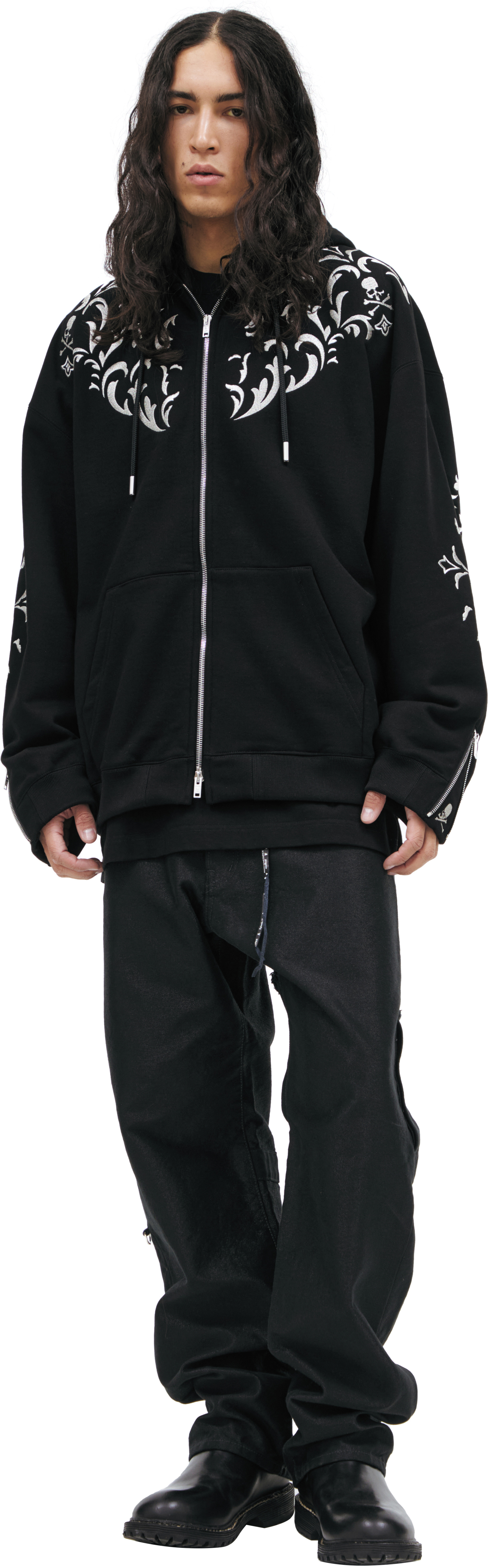 Mastermind WORLD Cotton hoodie with embroidery