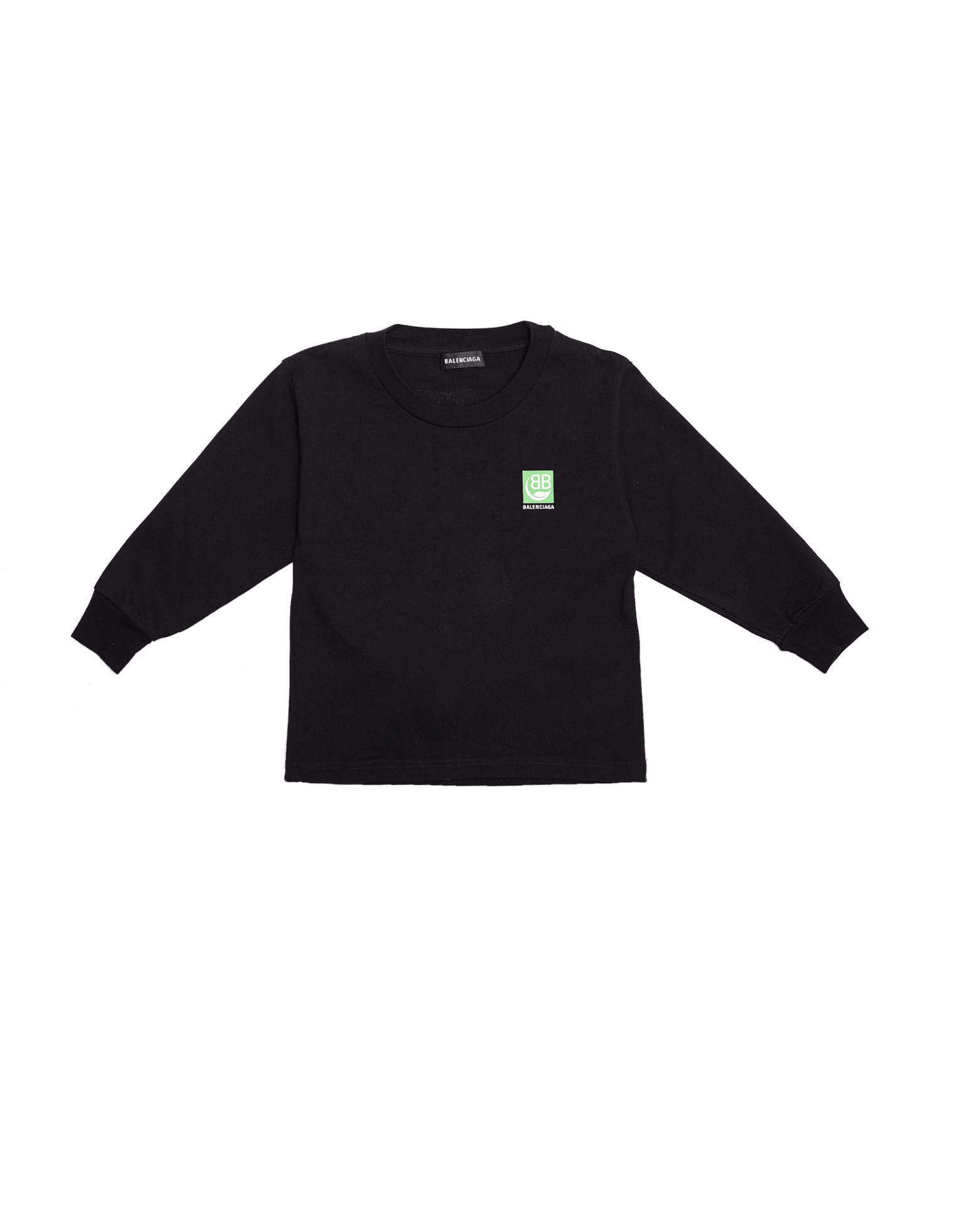 Balenciaga Kids Black Cotton Monogram Longsleeve