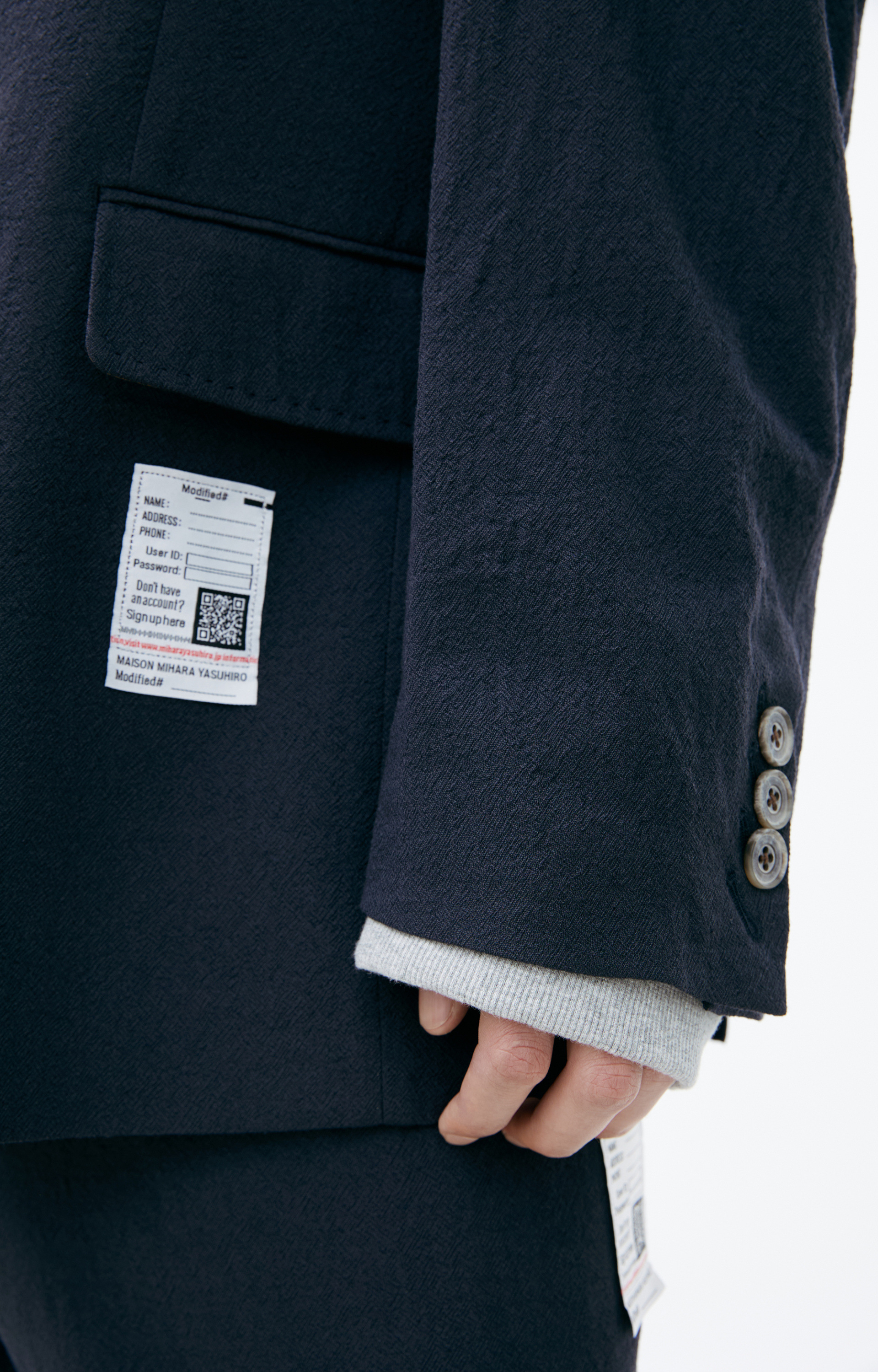 Maison Mihara Yasuhiro Jacket with a built-in shirt