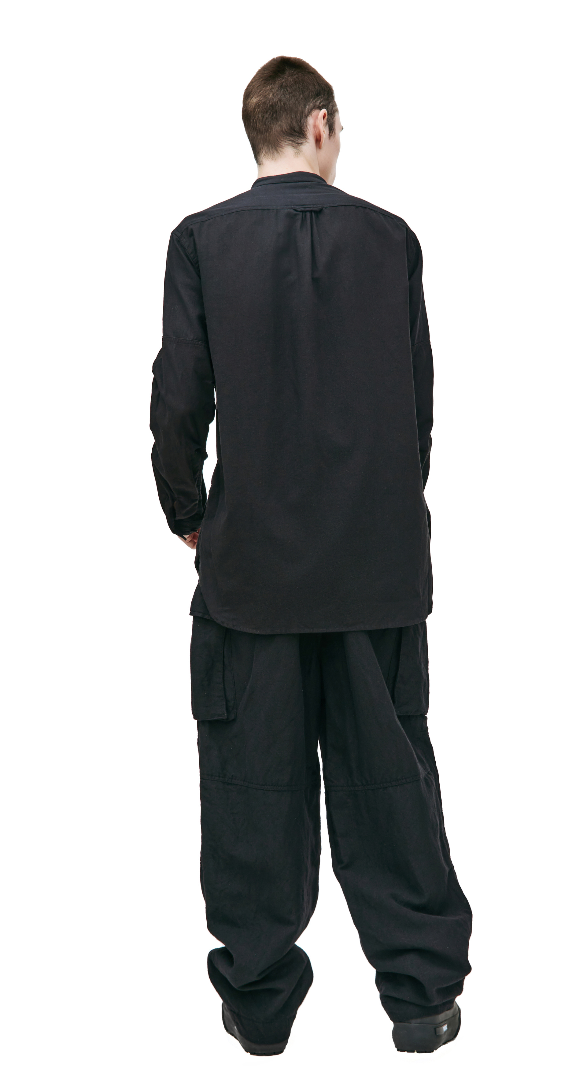 The Viridi-Anne Black cotton shirt with pockets
