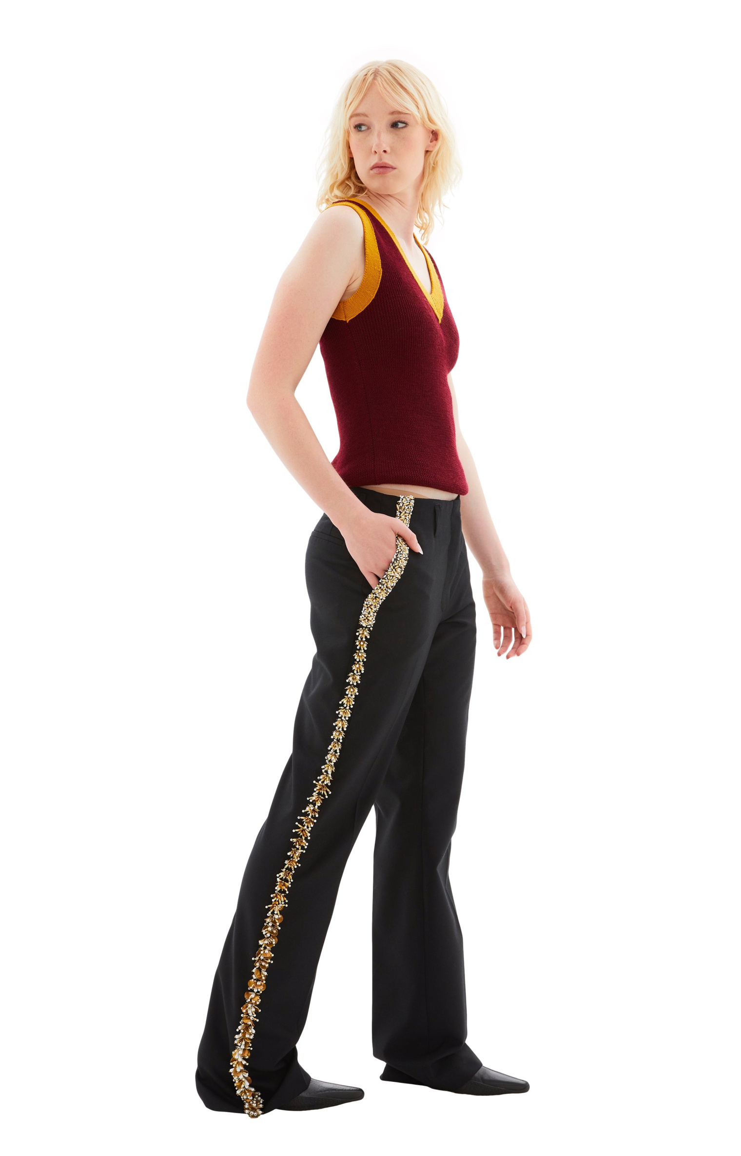 Dries Van Noten Parchia Wool Tailored Pants