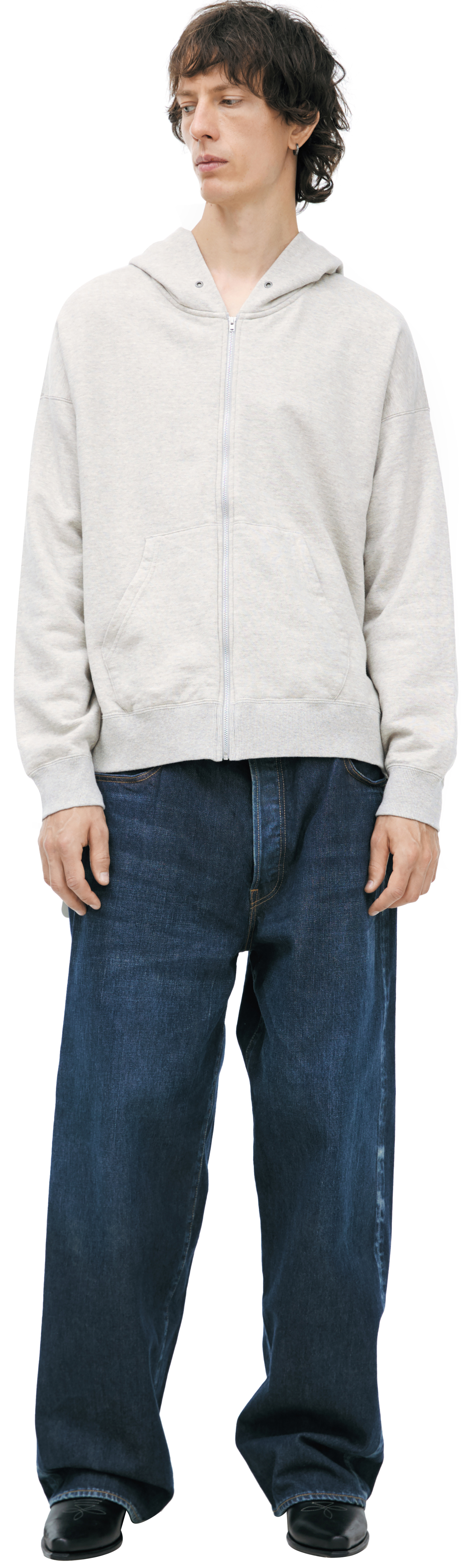 visvim Grey cotton hoodie