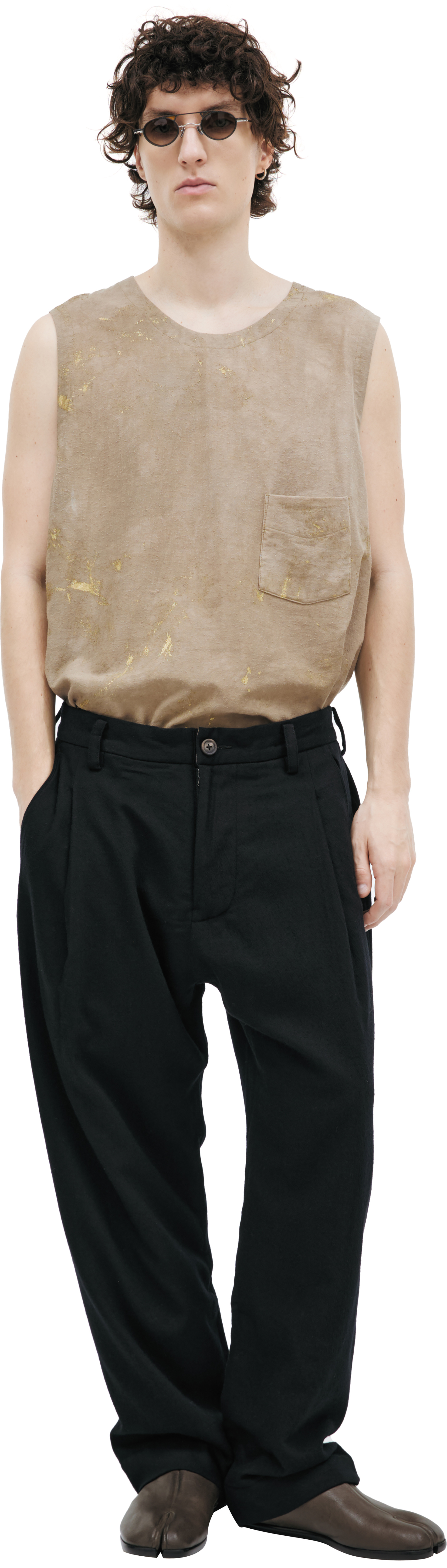 Ziggy Chen loose fitting trousers with pleats