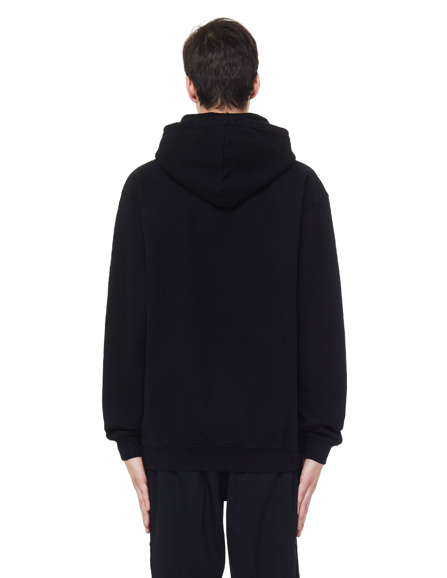 Midnight Studios Black Crystal Logo Cotton Hoodie