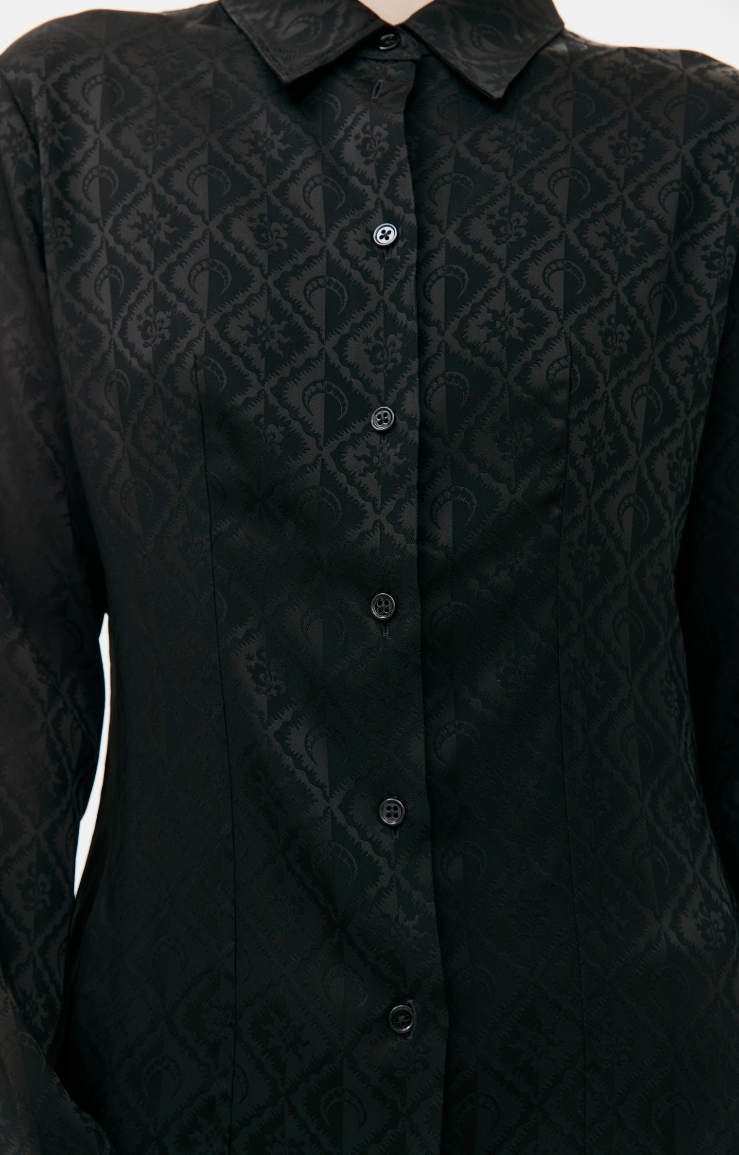 MARINE SERRE Black patterned shirt