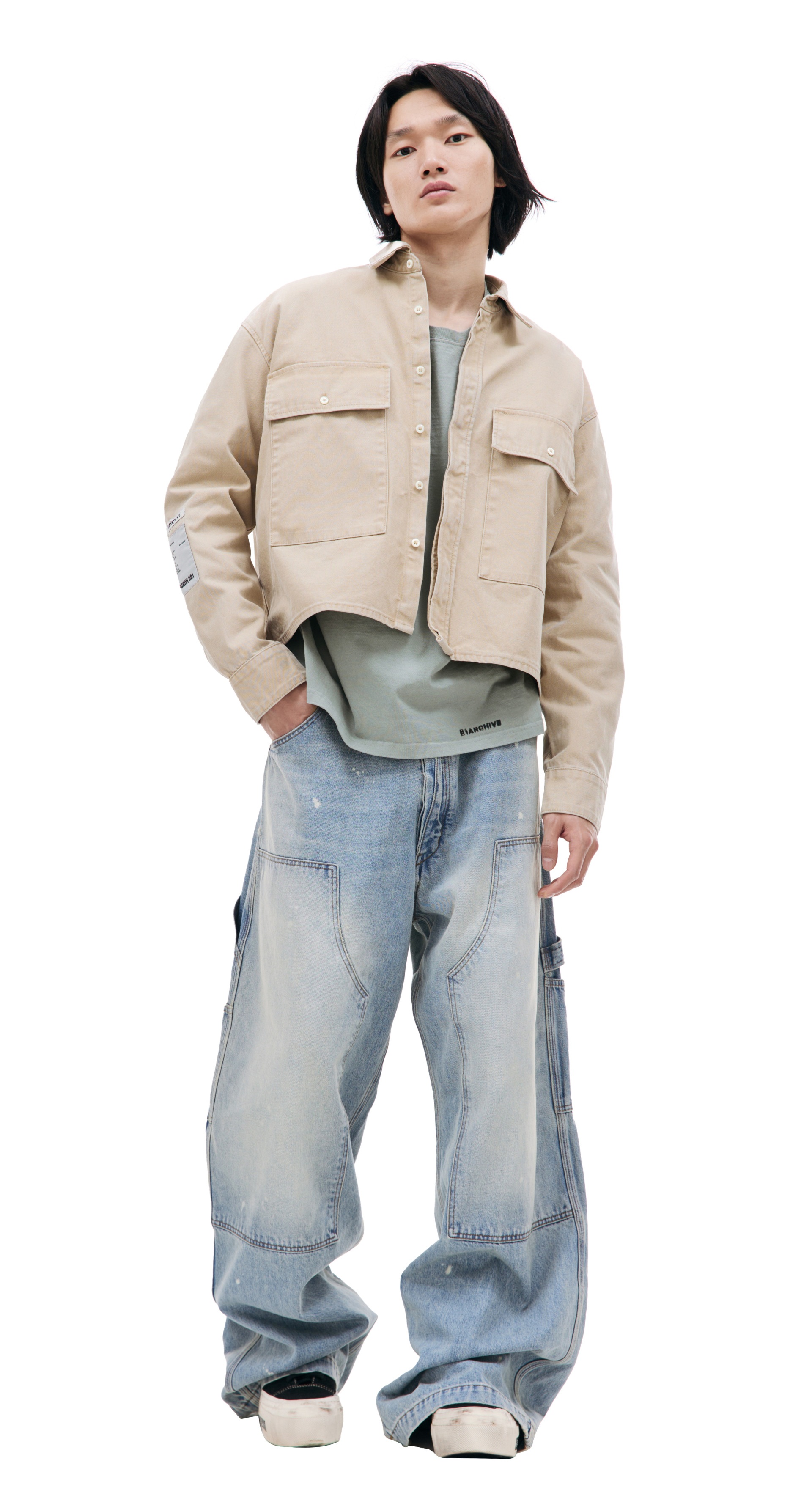 B1ARCHIVE Printed denim shirt