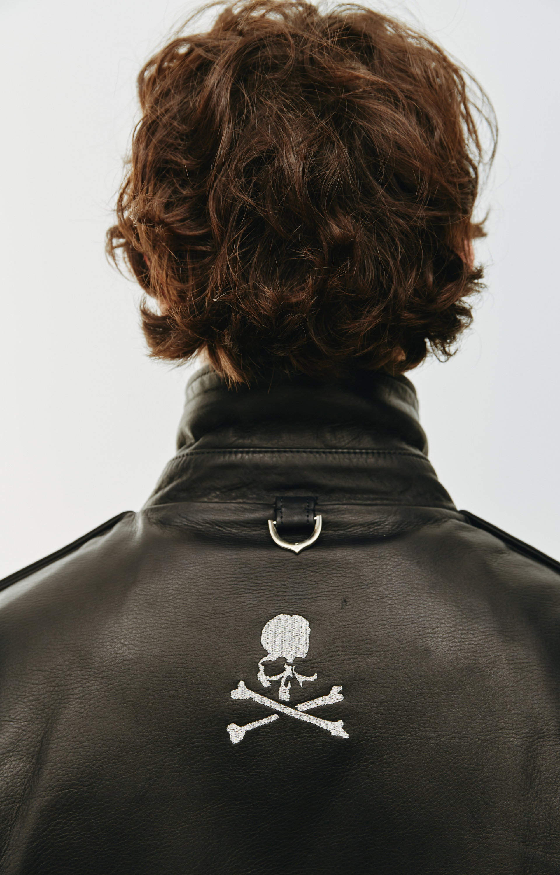 Mastermind WORLD Logo leather jacket