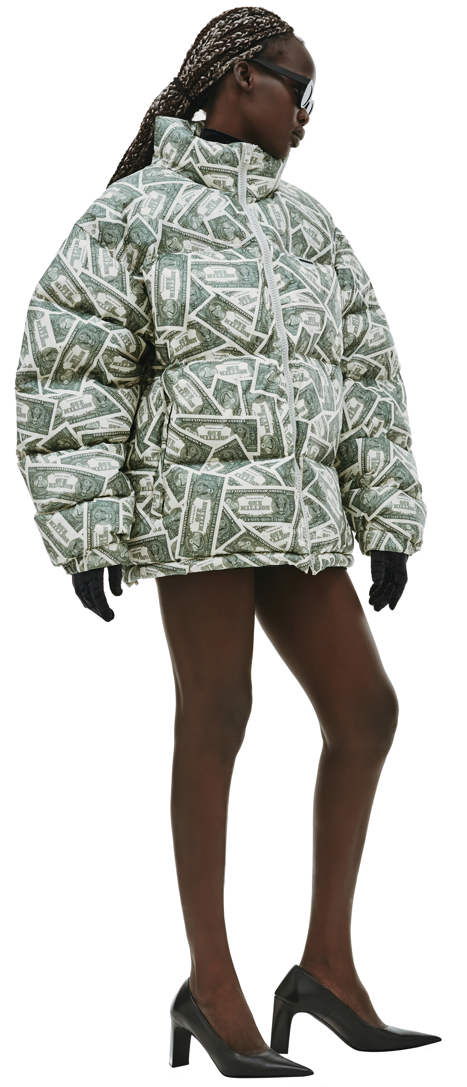 VETEMENTS Пуховик с принтом Million Dollar