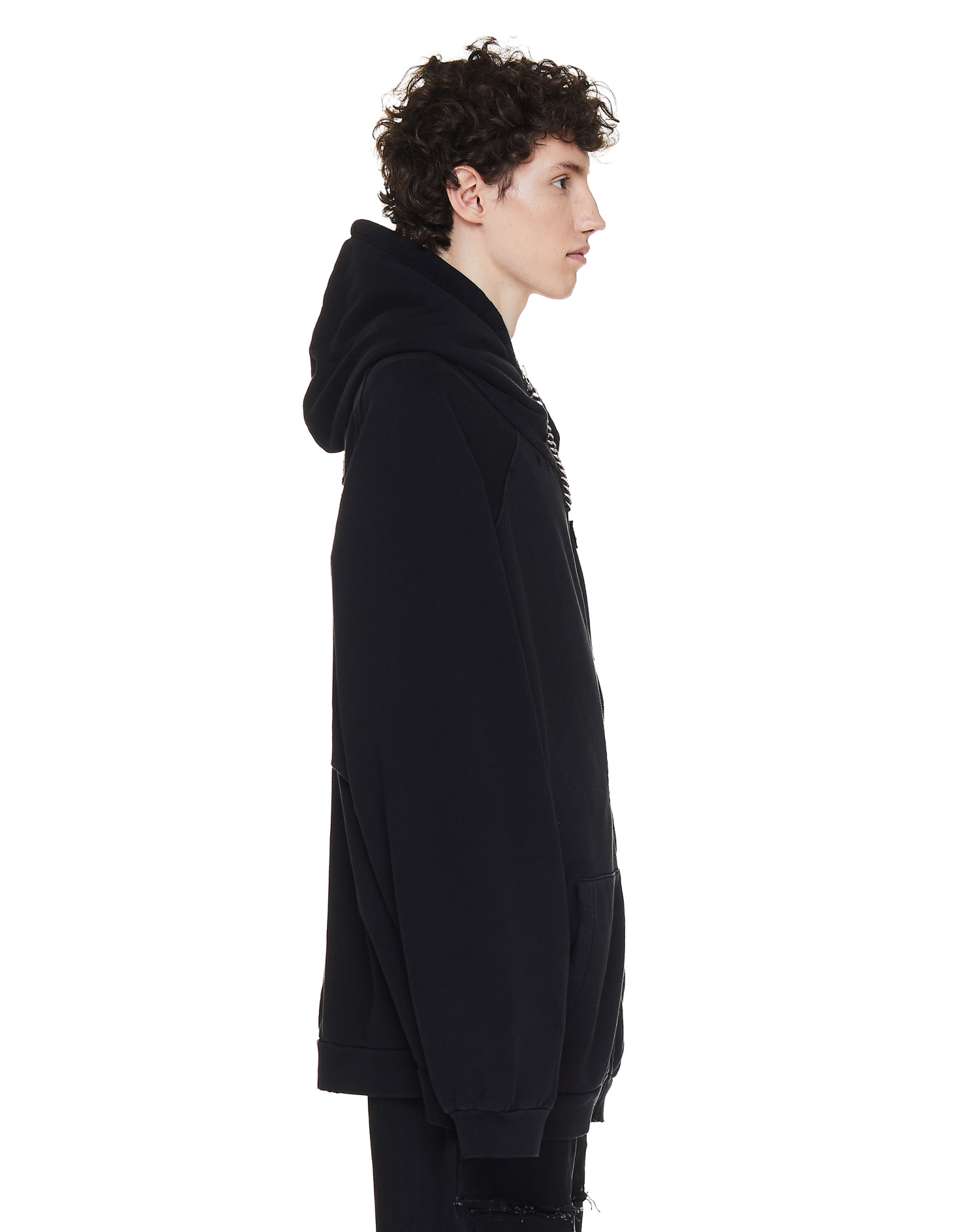Raf Simons Distressed Hoodie "I Love You(th)"
