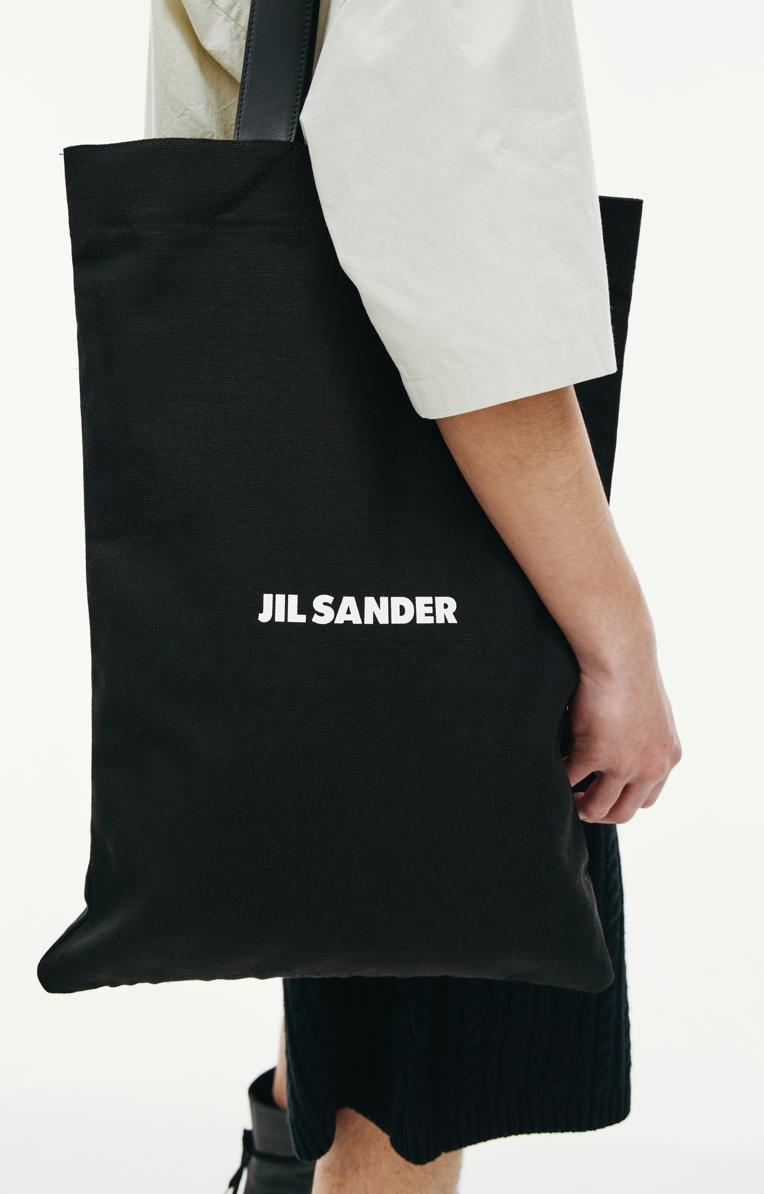 Jil Sander Logo print shopper bag