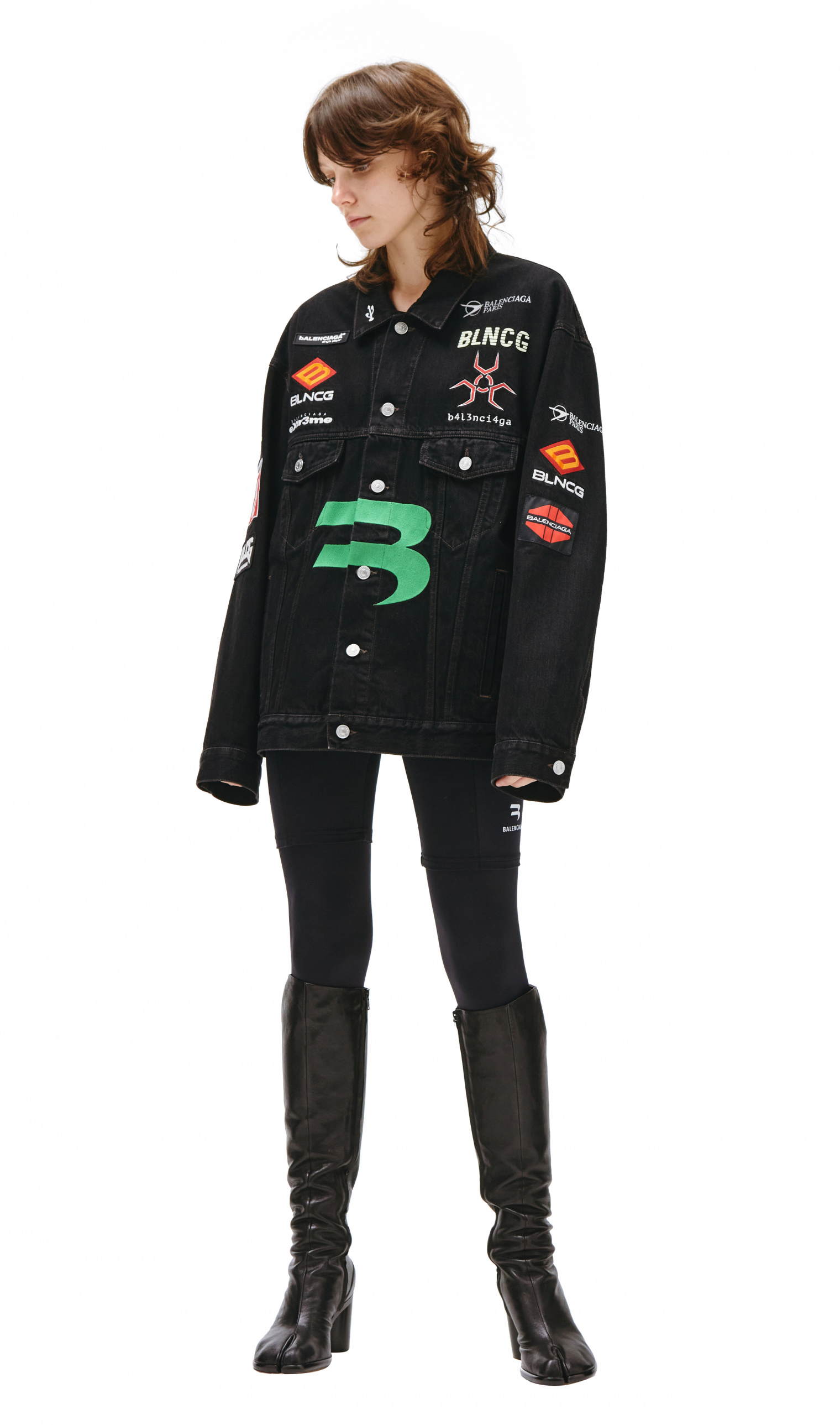 Balenciaga Джинсовая куртка Gamer с патчами