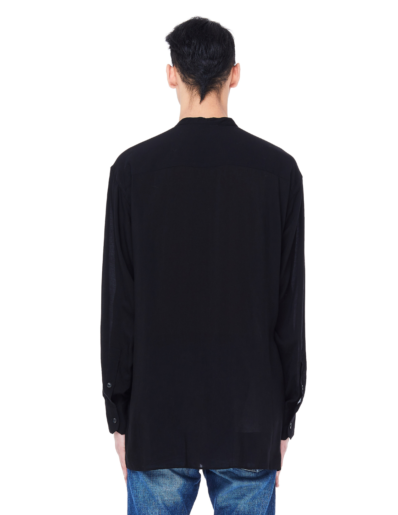 Yohji Yamamoto Black Tencel Shirt