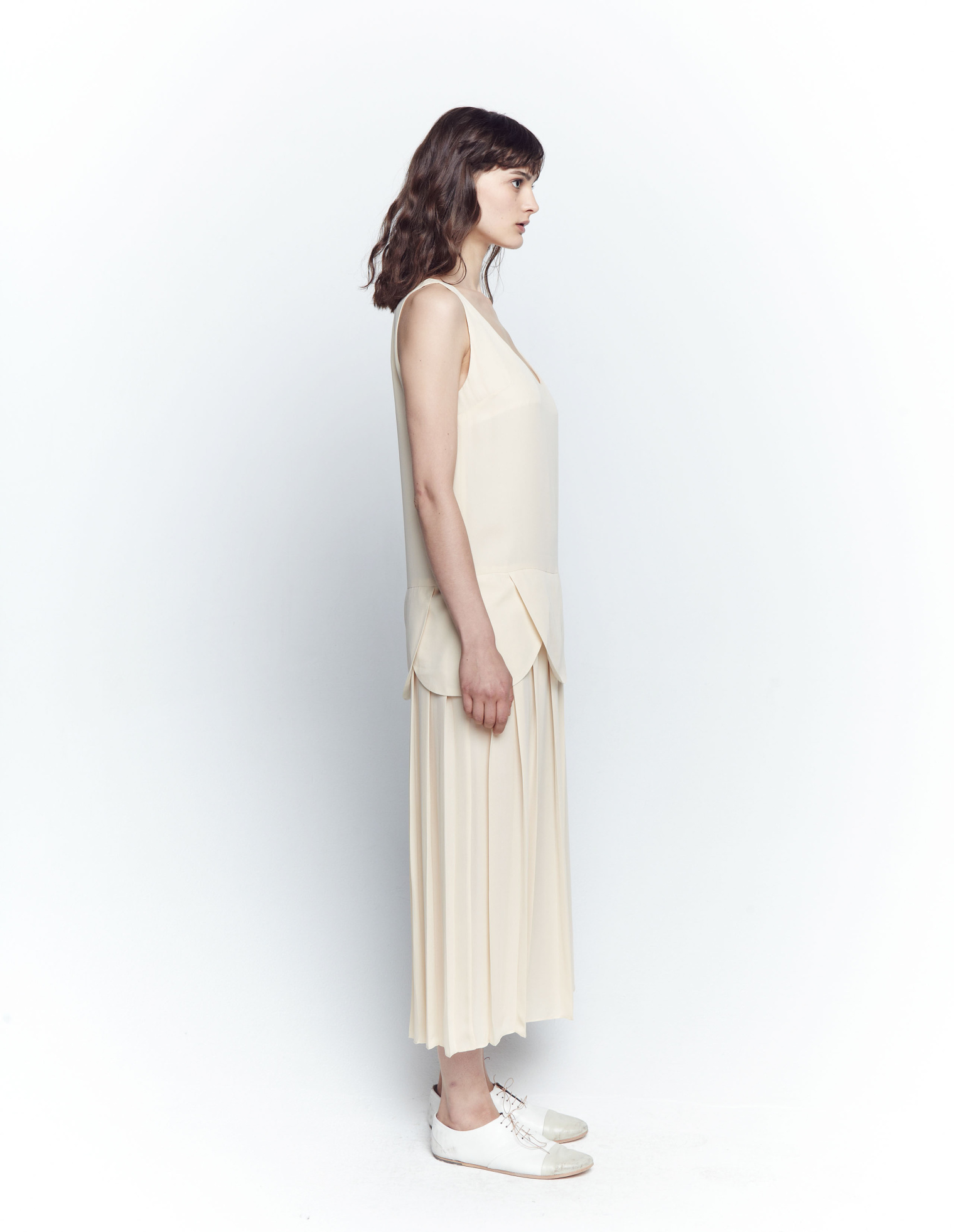 Tata Naka Overlay pleated dress