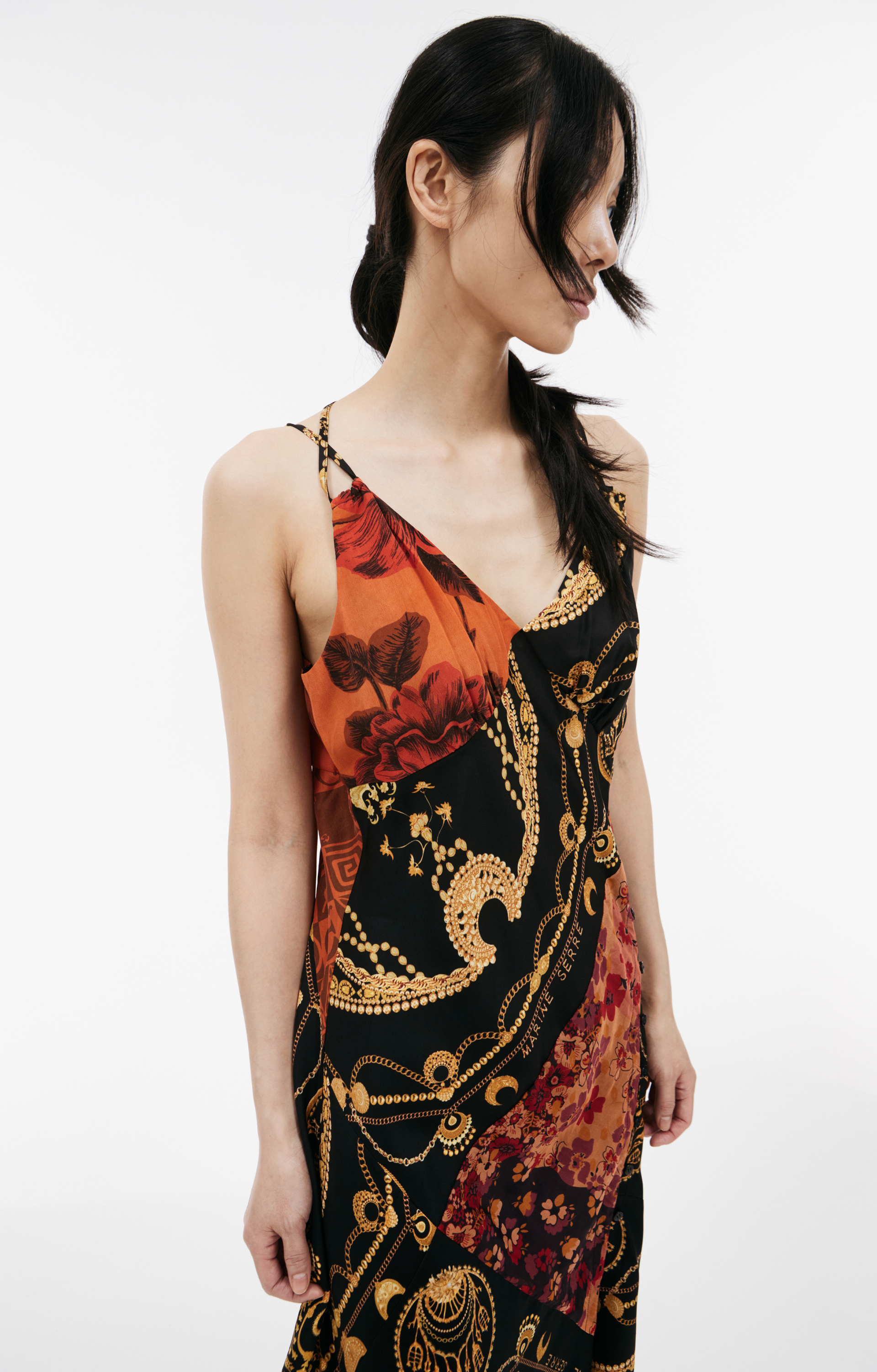 MARINE SERRE Ornament-print midi dress