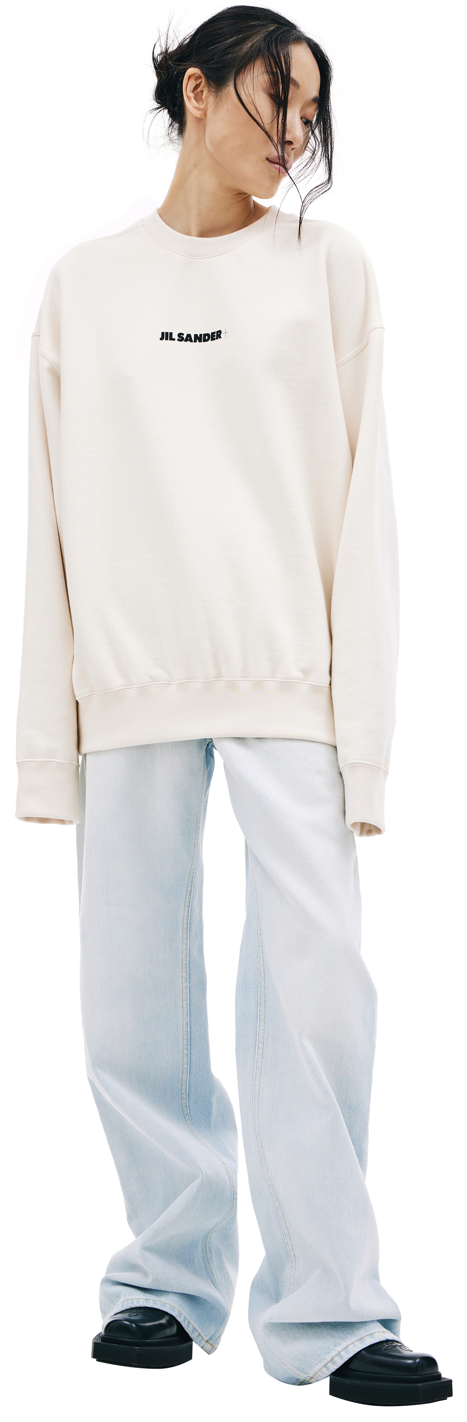 Jil Sander Cotton logo sweatshirt