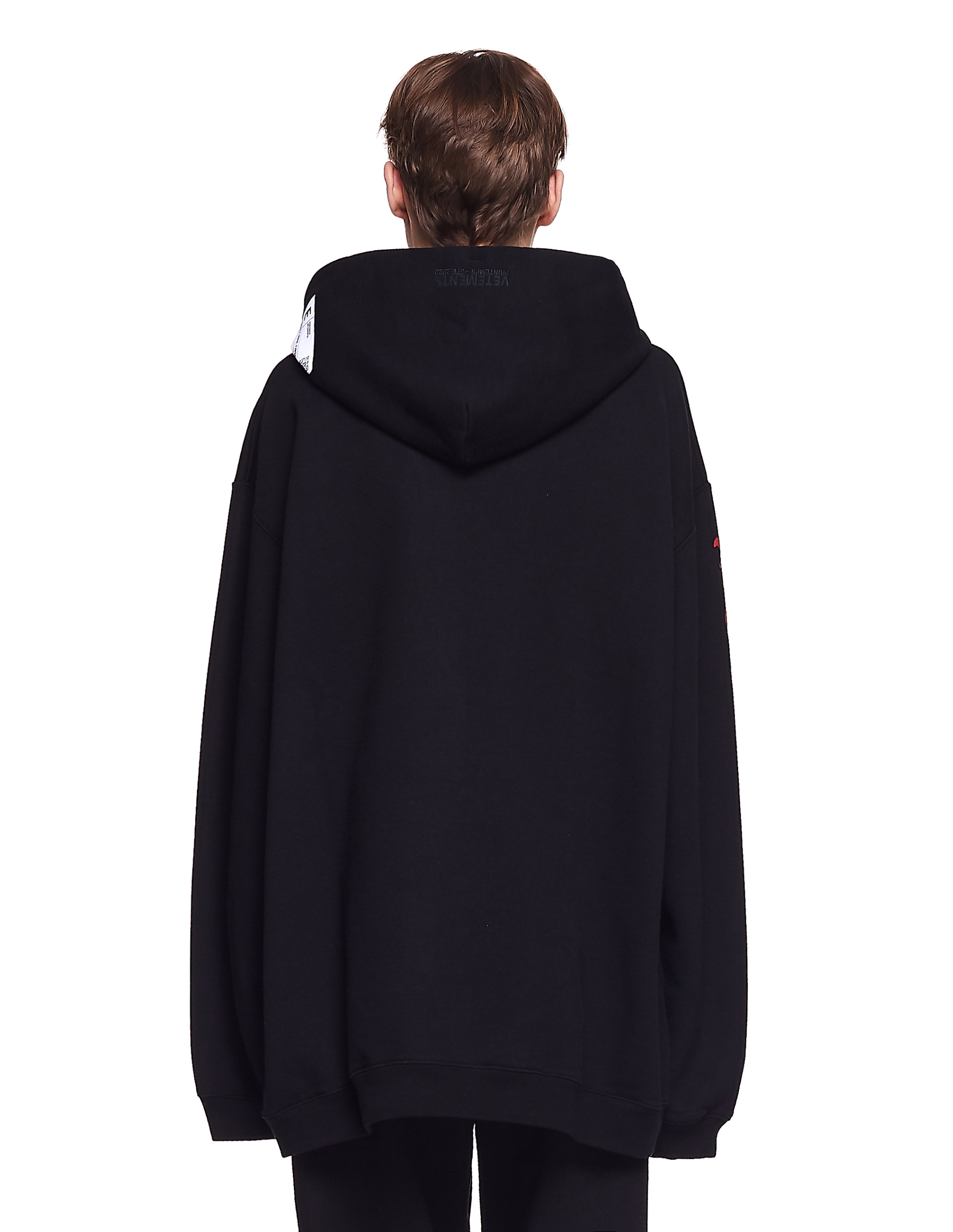VETEMENTS Black Cotton Anarchy Hoodie