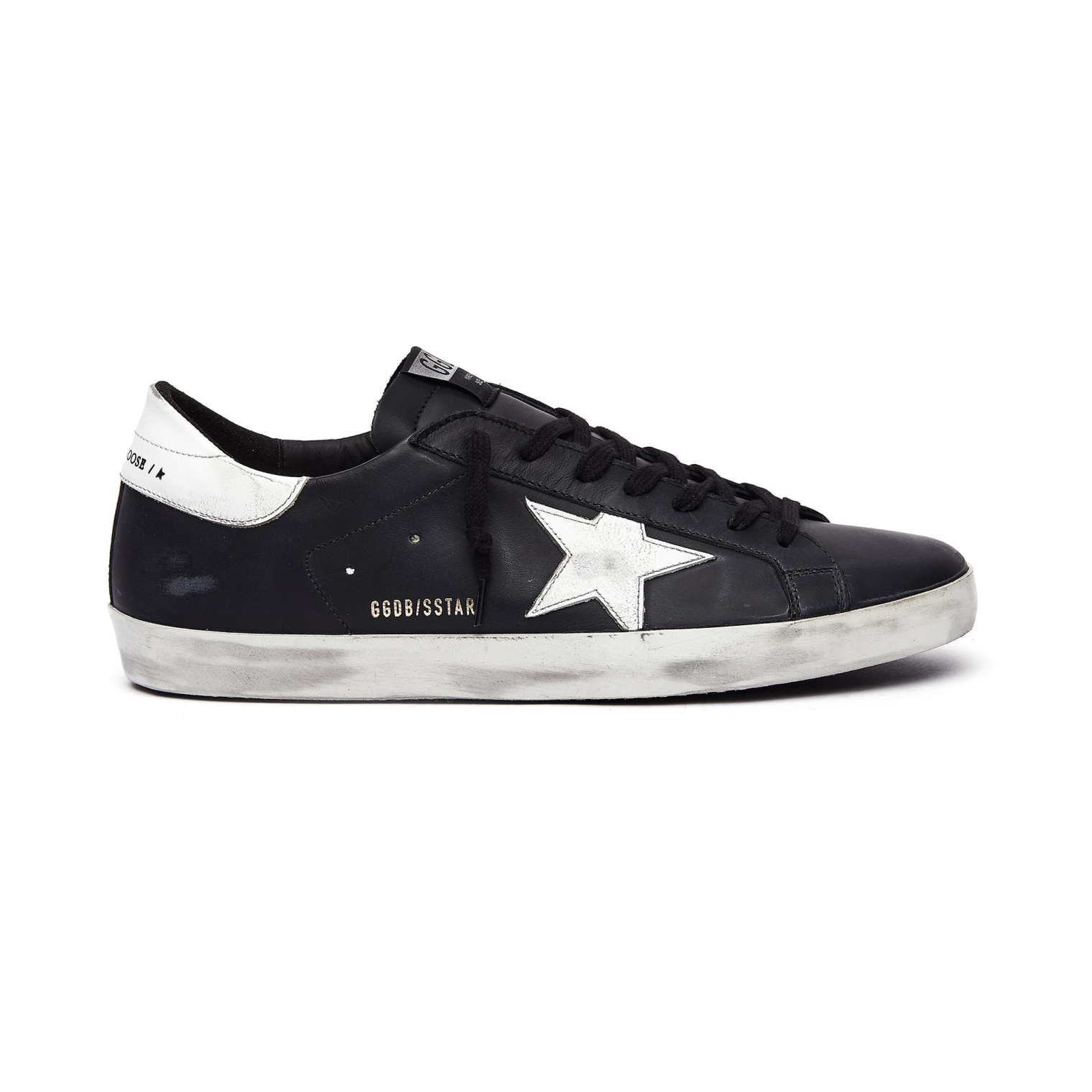 Golden Goose Black & White Leather Superstar Sneakers