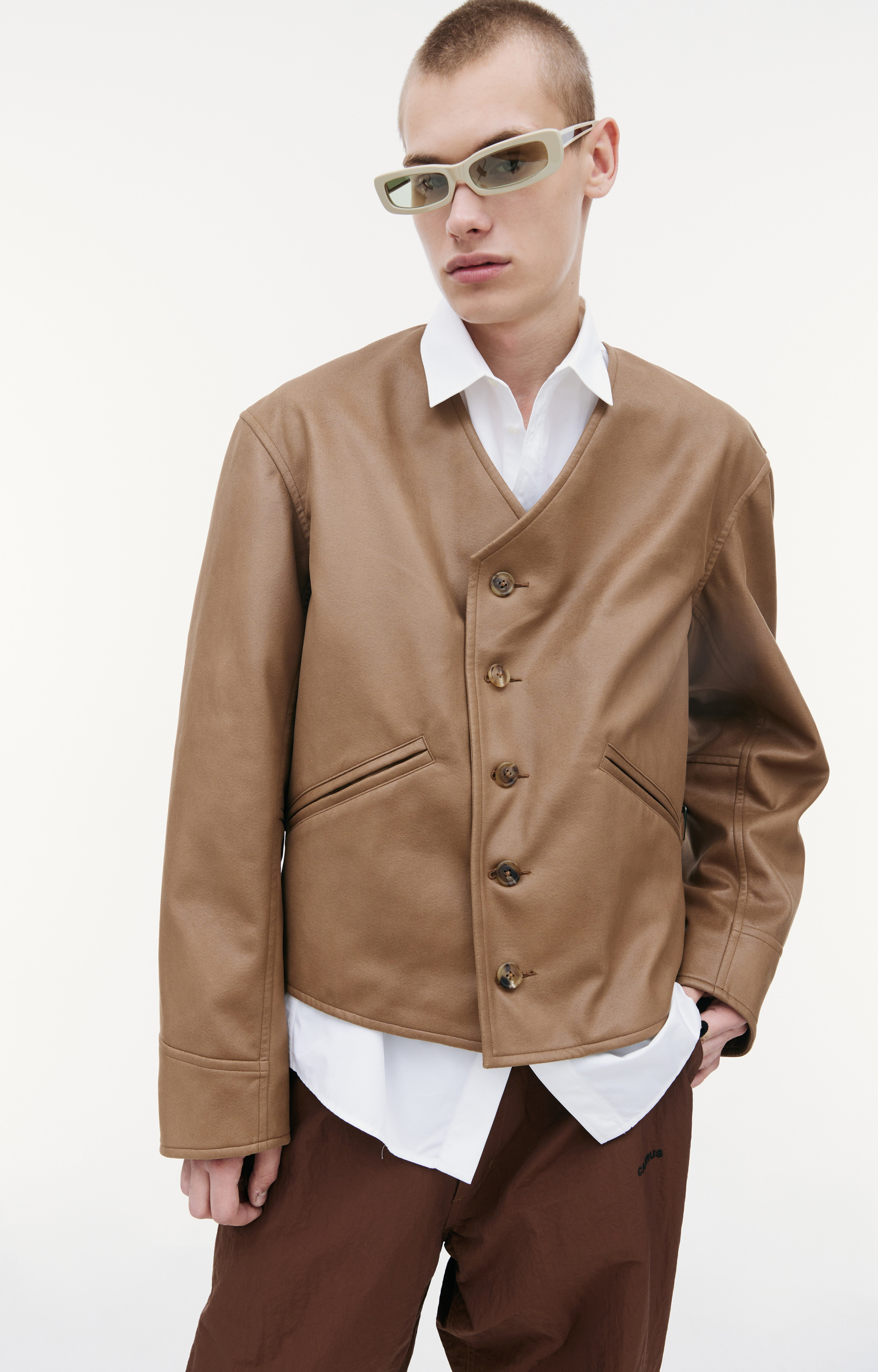CAERUS Brown cropped jacket