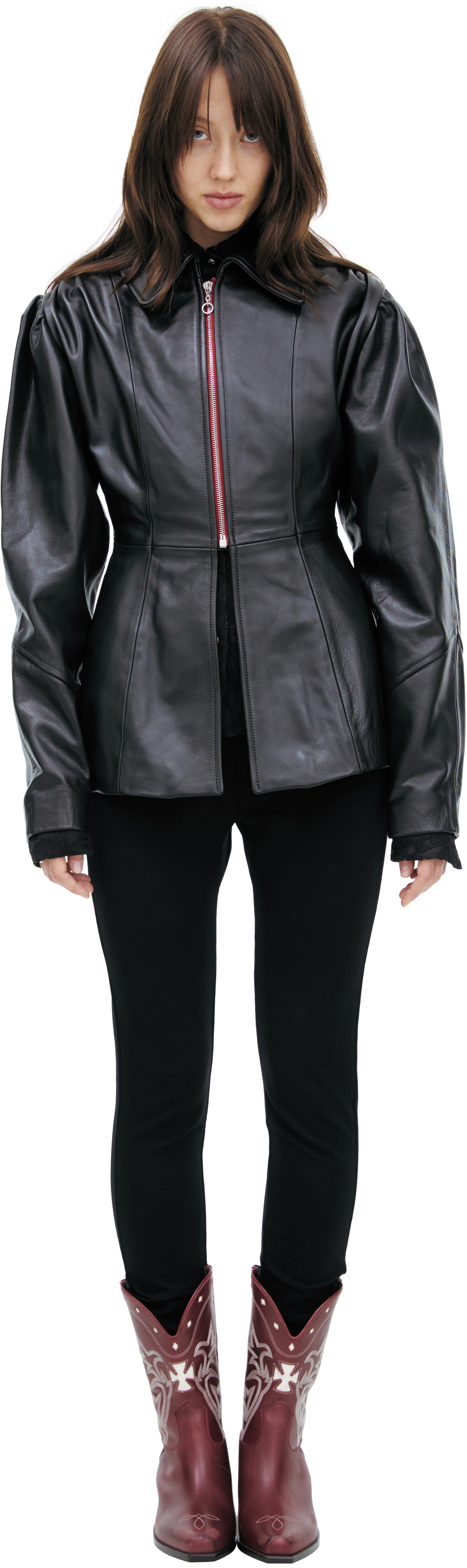 Enfants Riches Déprimés Leather jacket with zipper