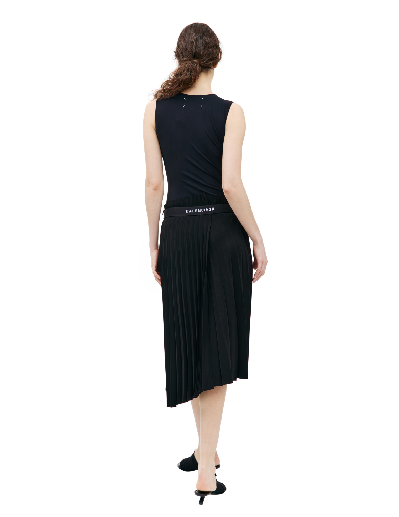 Balenciaga Black Pleated Skirt