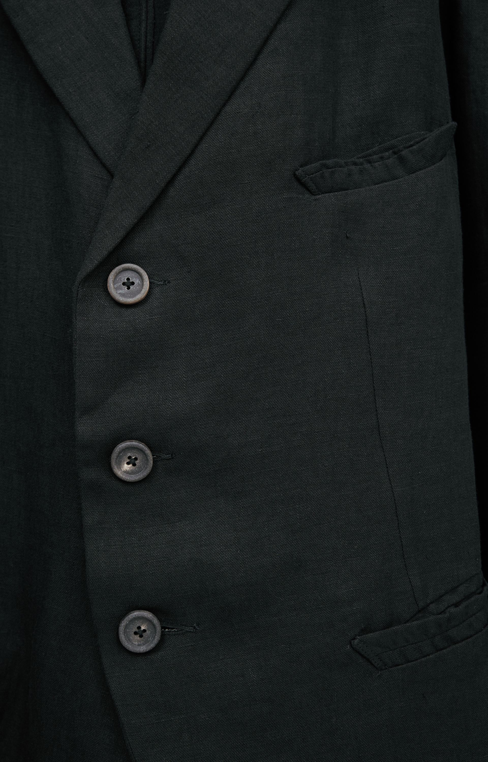 Ziggy Chen Black linen jacket