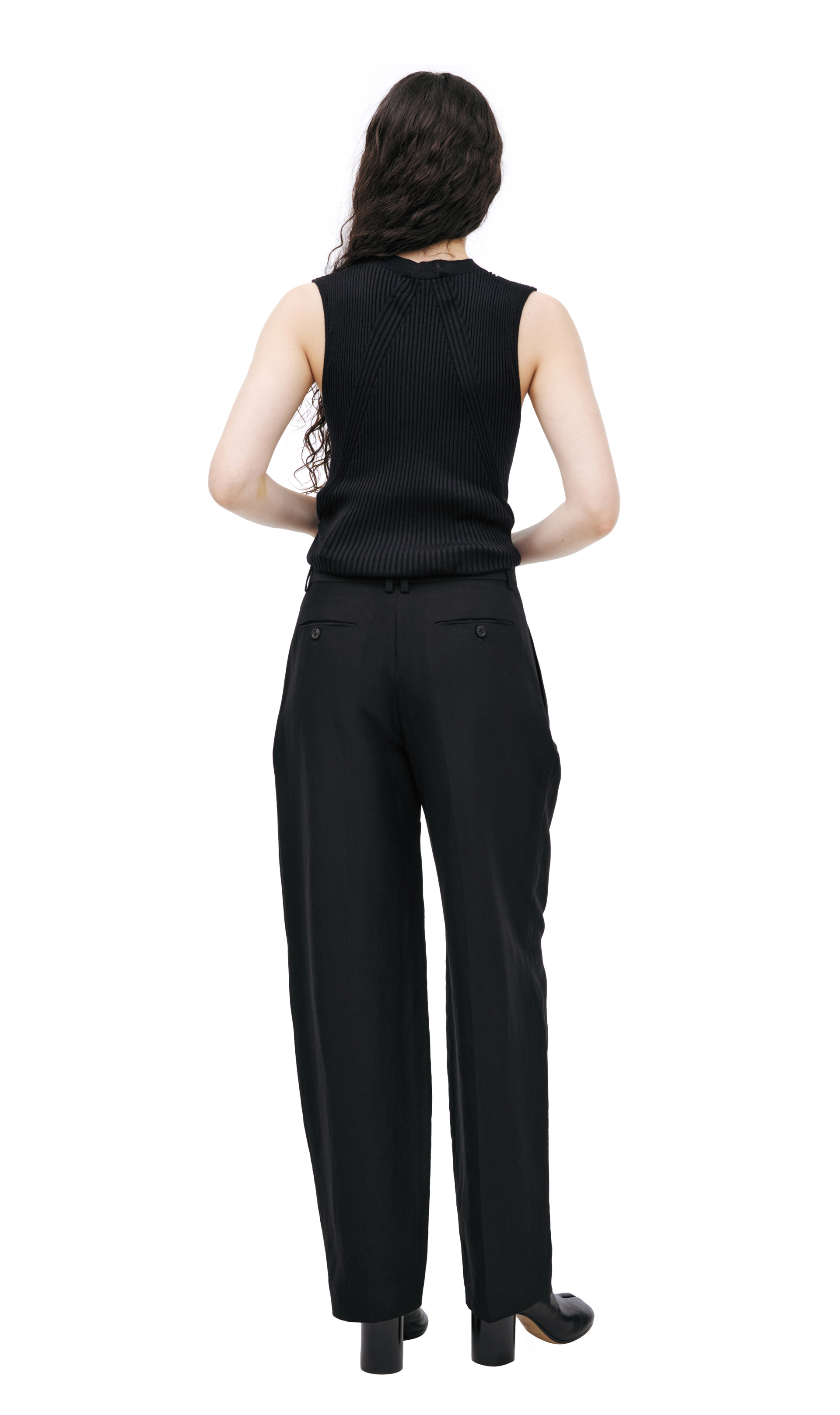 The Row Black arrow trousers