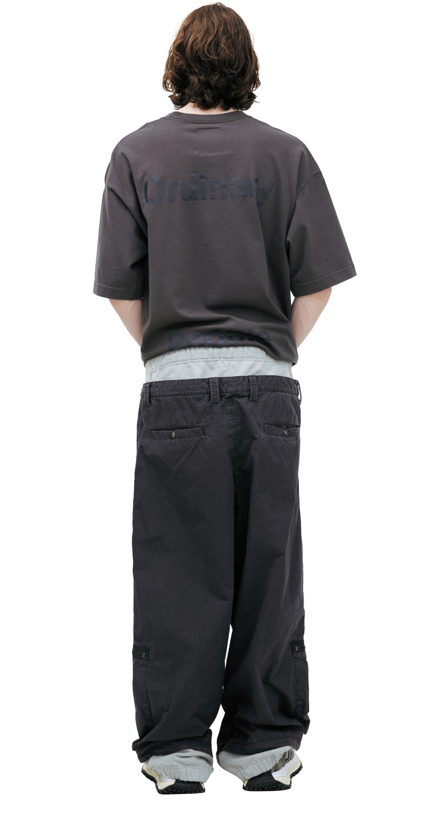 Buy Maison Mihara Yasuhiro men dark grey pants with contrasting