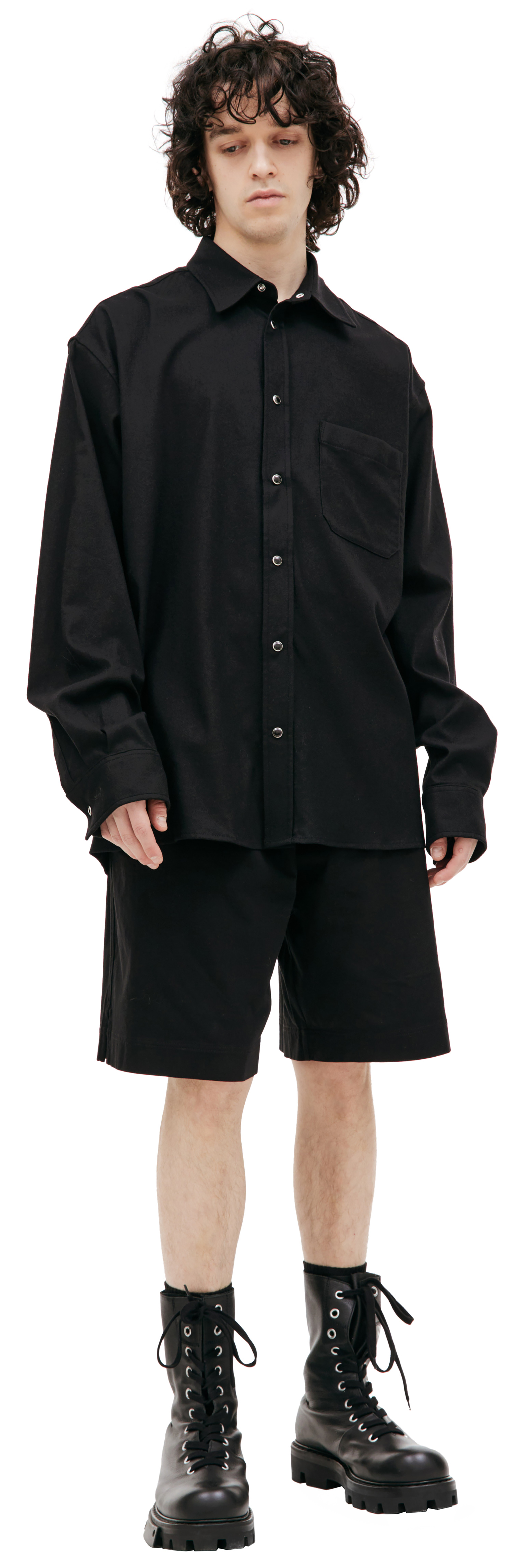 VTMNTS Black cotton shirt