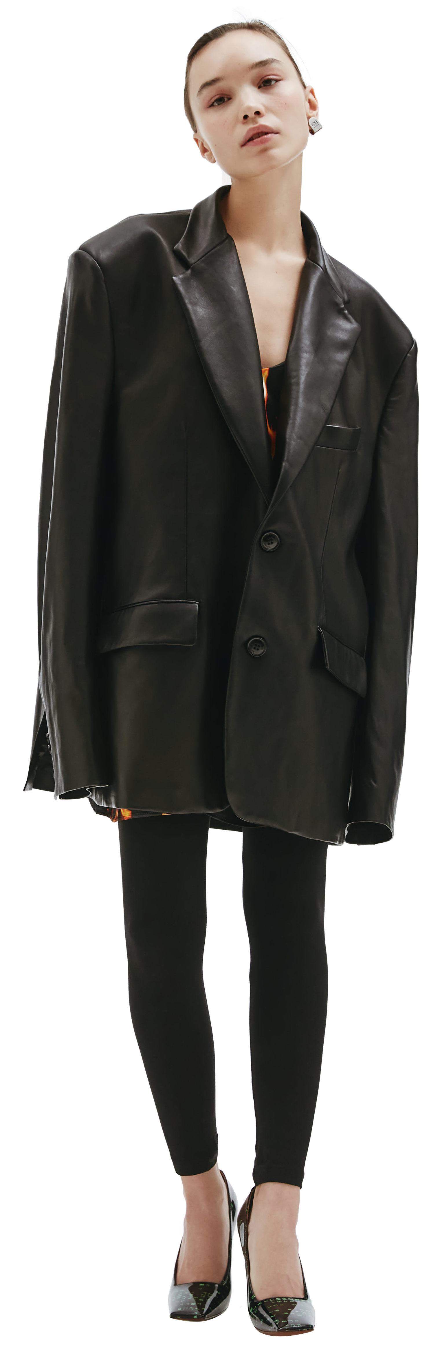 VETEMENTS Black leather blazer