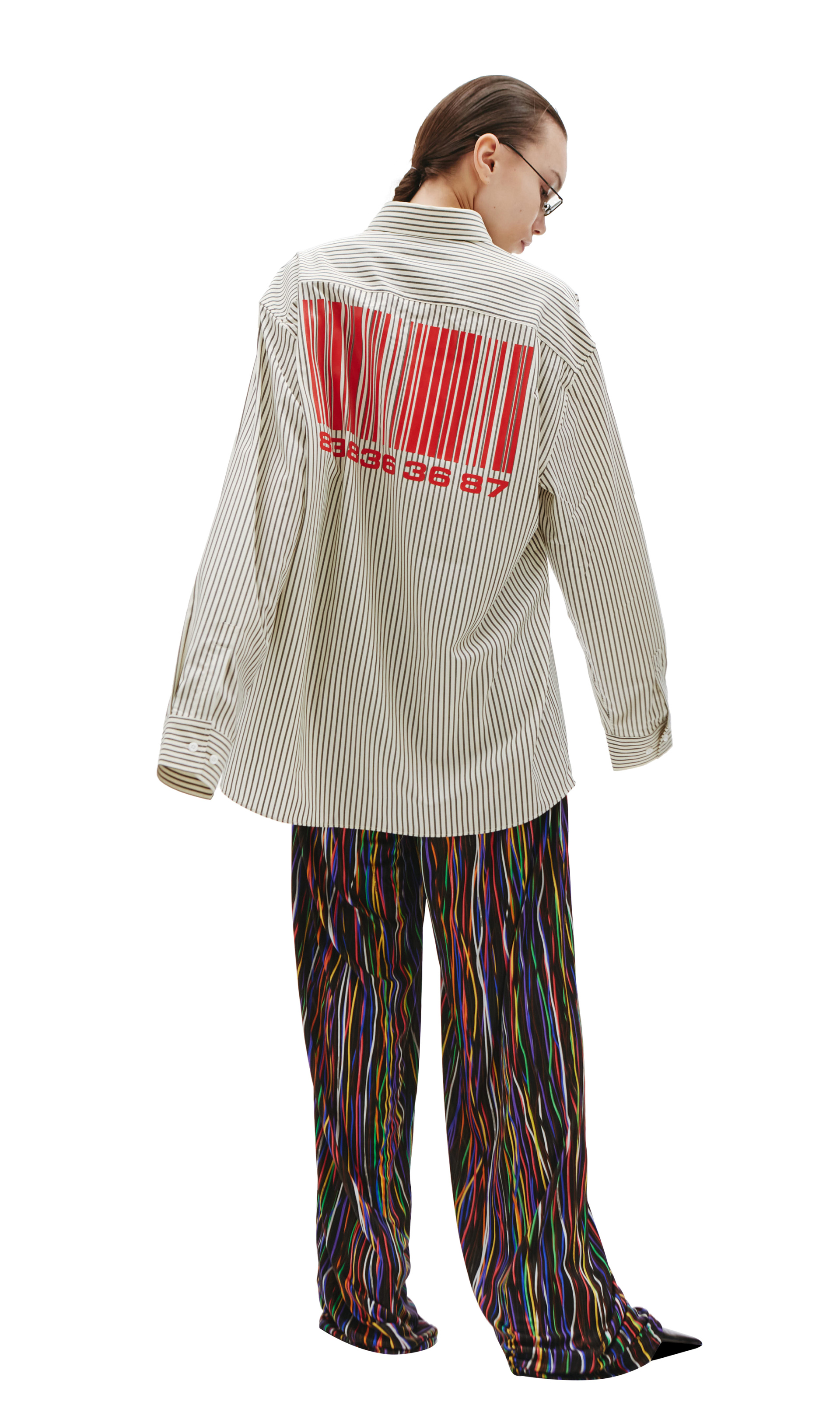 VTMNTS Striped barcode shirt