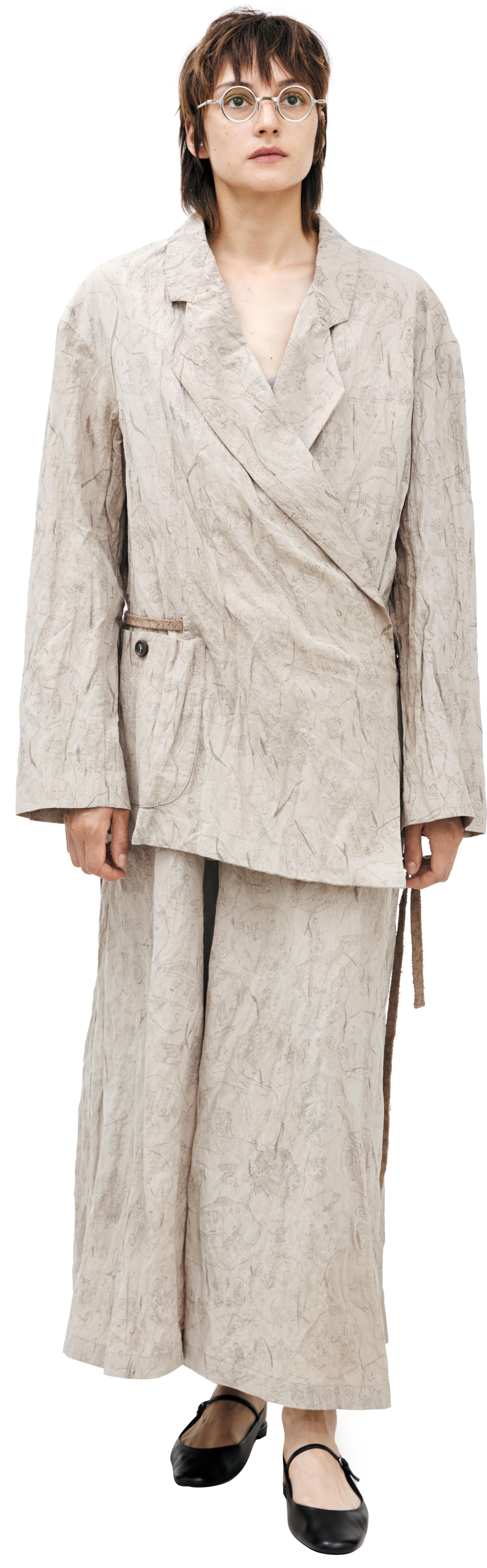 Ziggy Chen Tie-front jacket