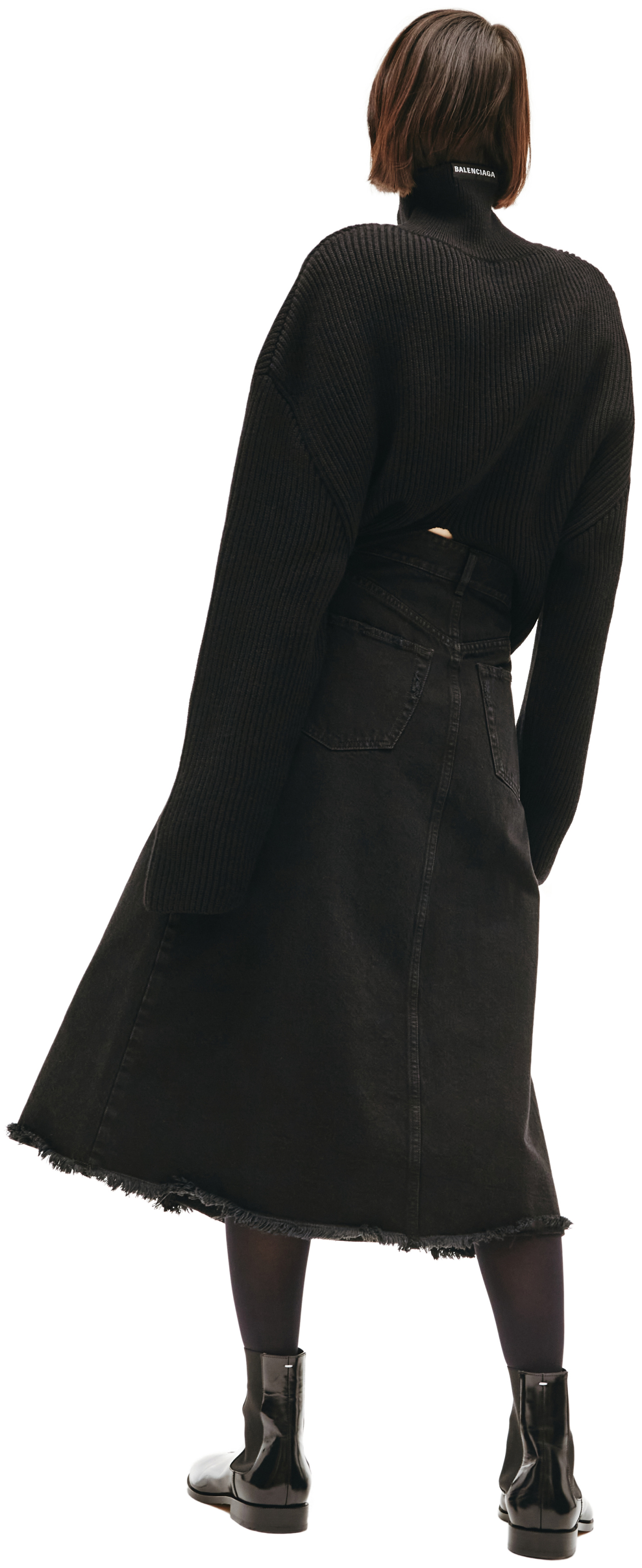Balenciaga Black Wool Upside Down Sweater