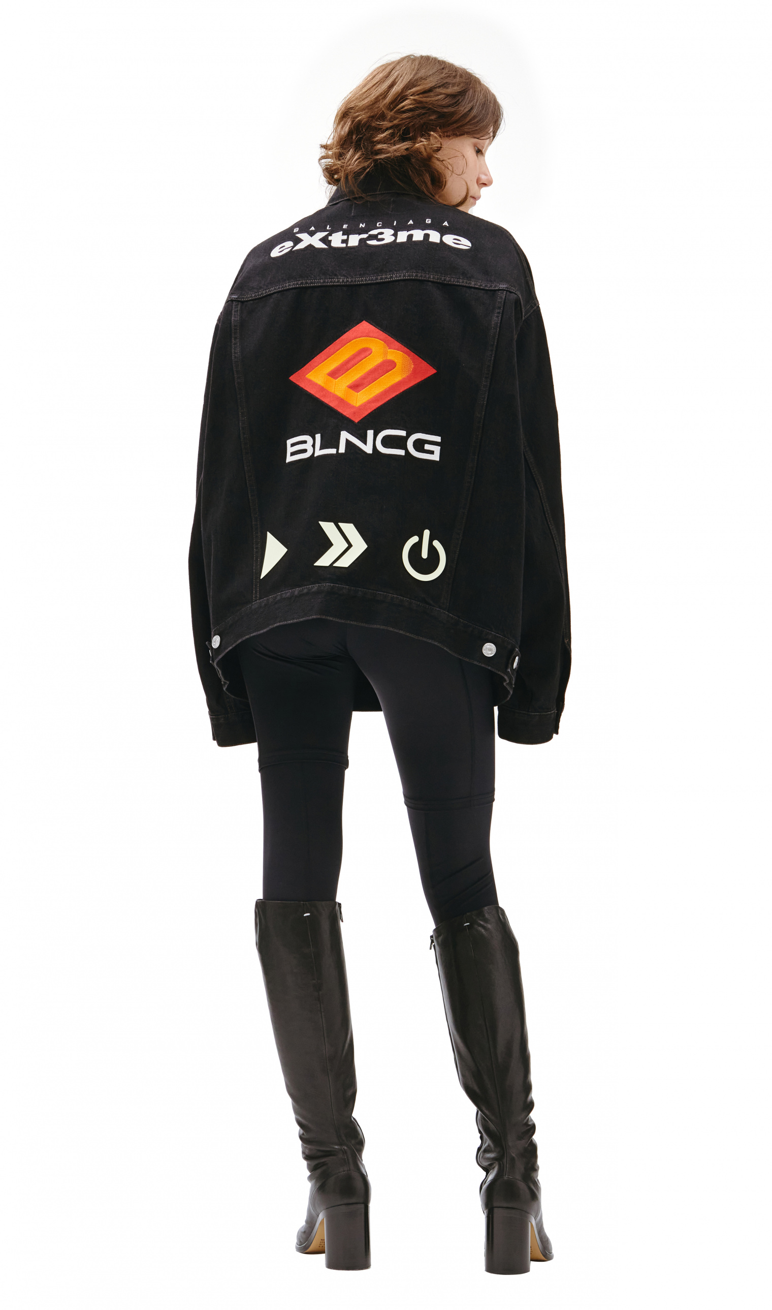 Balenciaga Джинсовая куртка Gamer с патчами