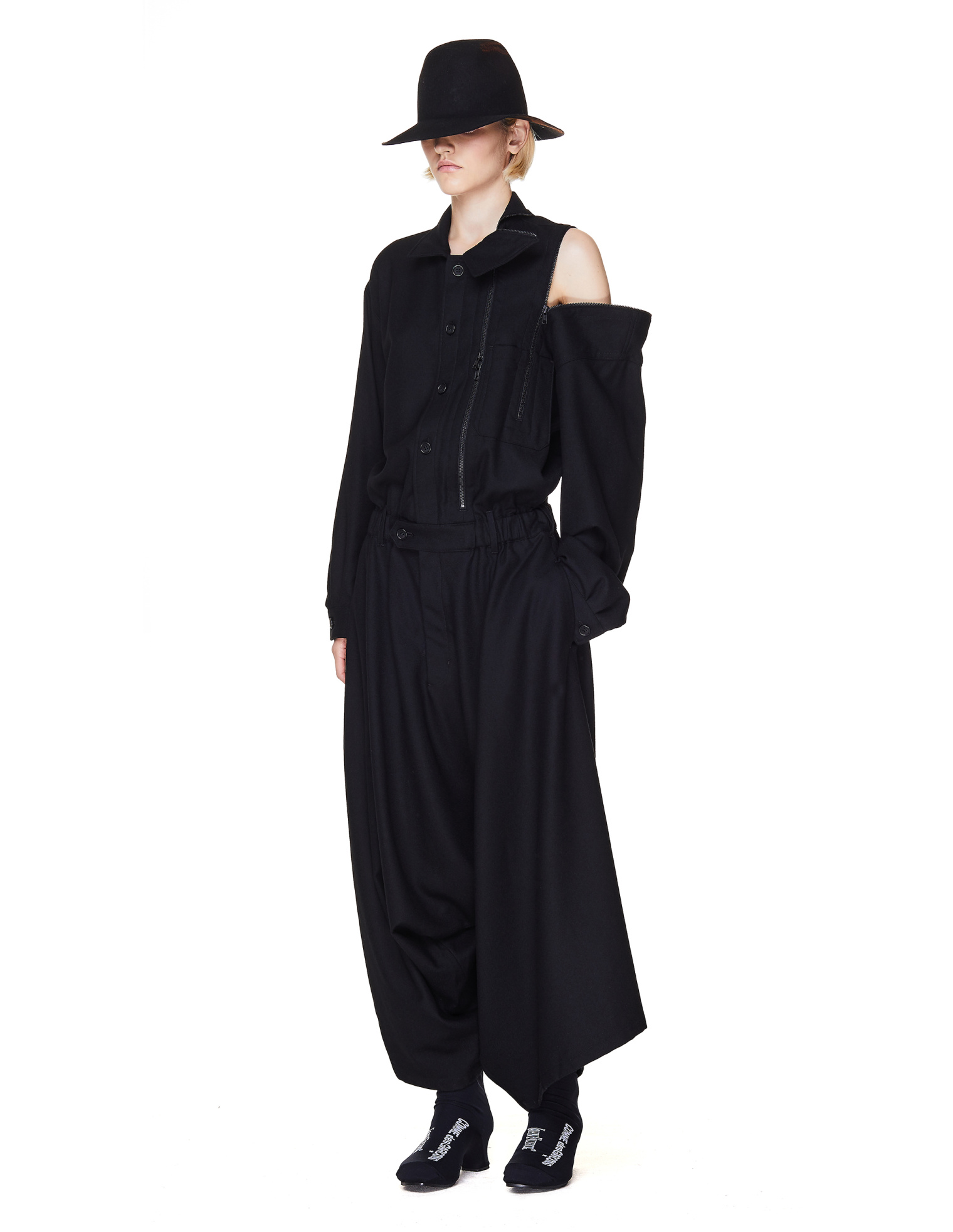 Yohji Yamamoto Black Wool Jumpsuit