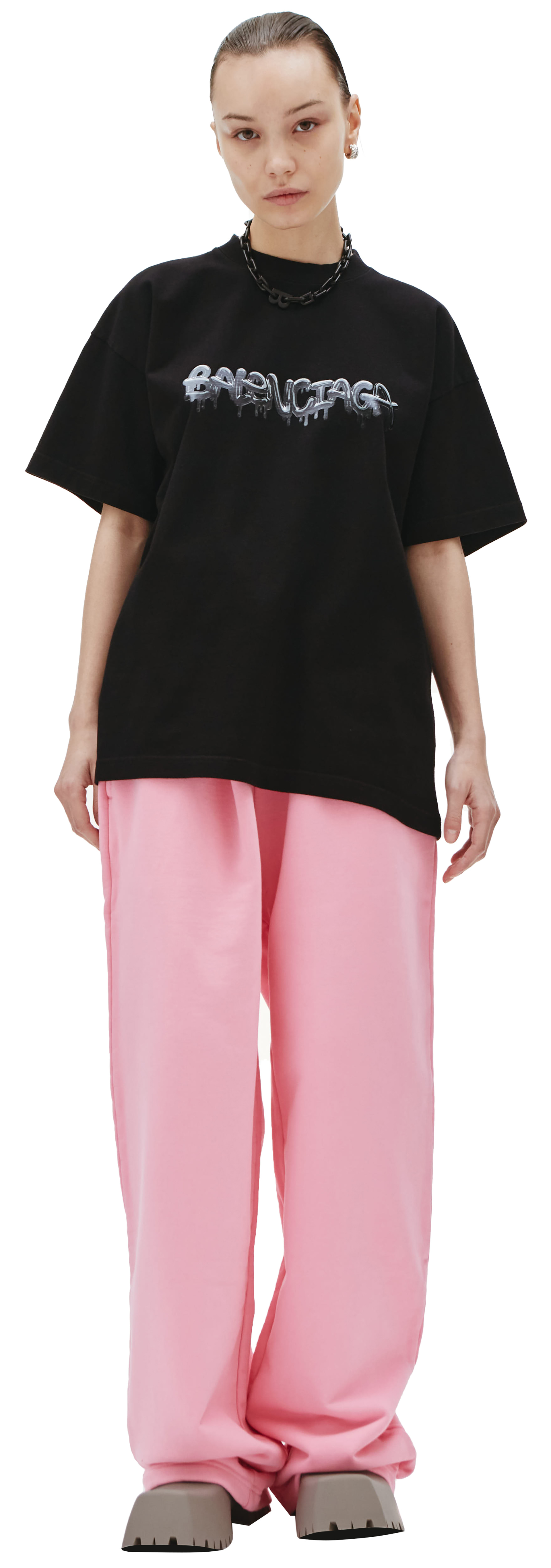 Balenciaga Black Slime Logo T-Shirt