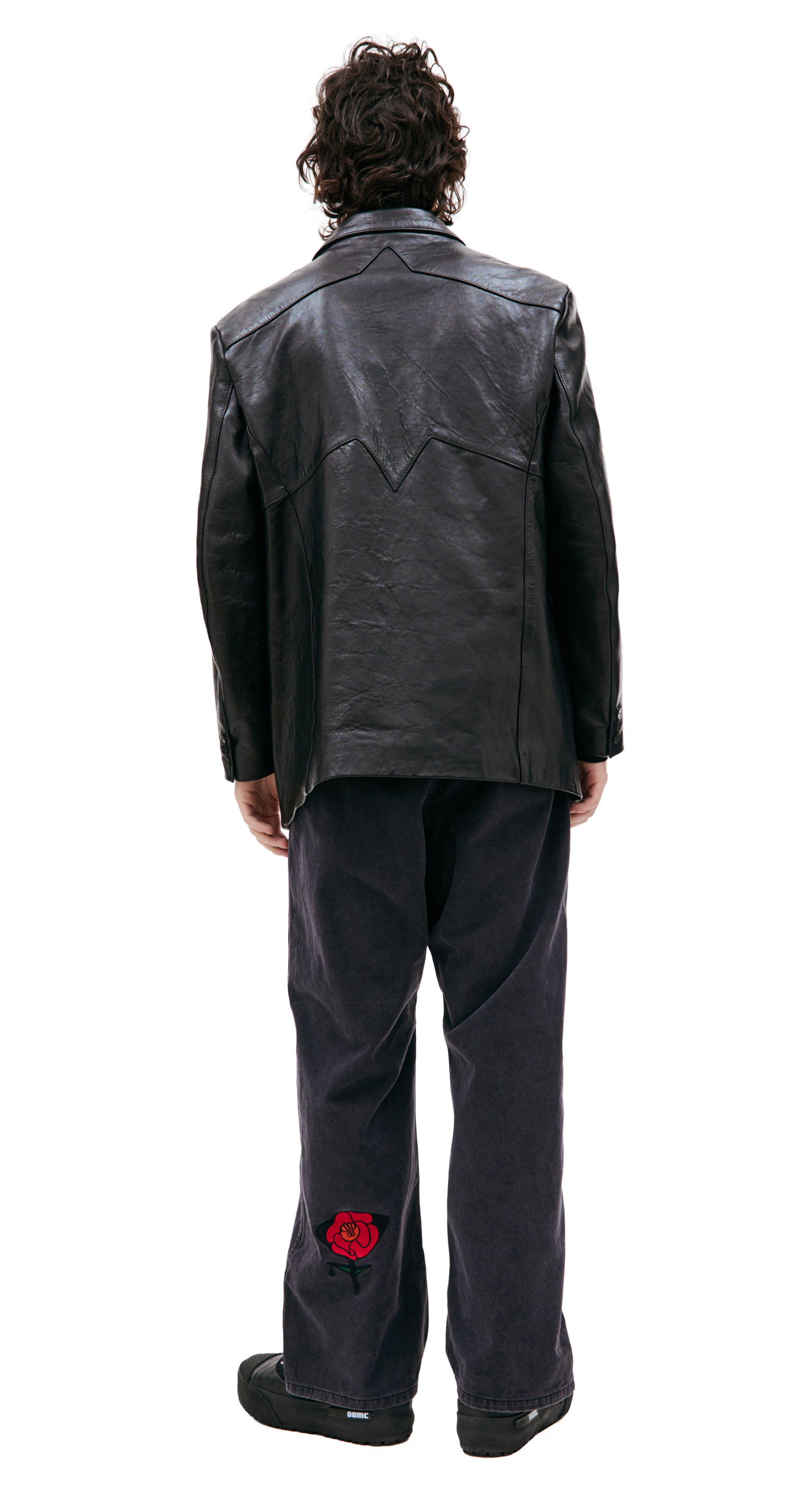 Enfants Riches Déprimés Black leather blazer