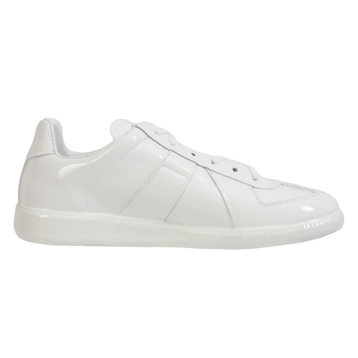 Maison Margiela Replica Patent Leather Sneakers In White