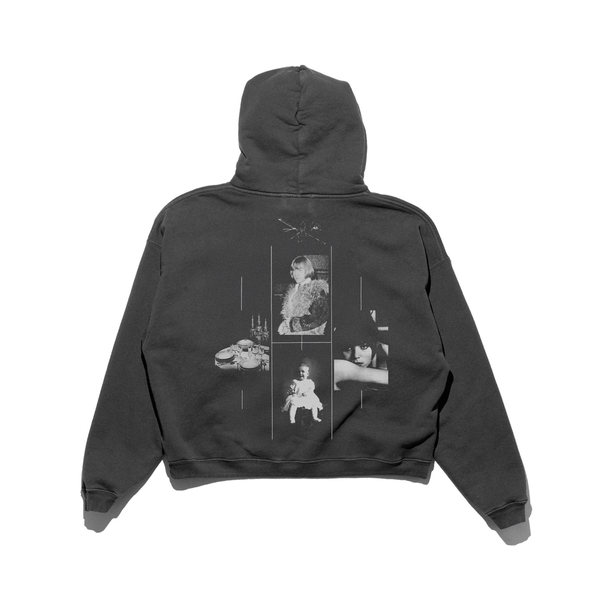 Enfants Riches Déprimés Dark grеy printed hoodie