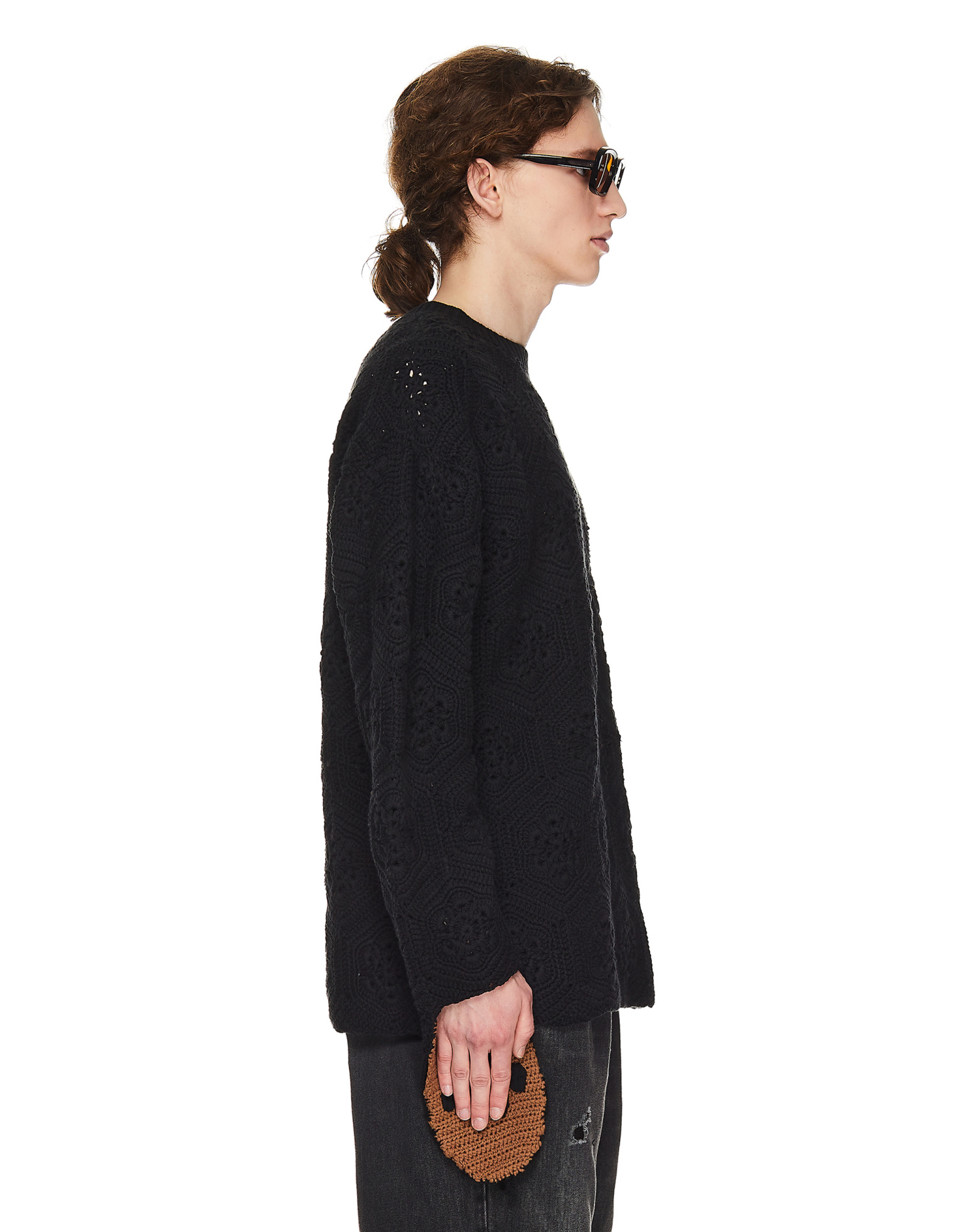 Doublet Knitted Sweater With Mittens