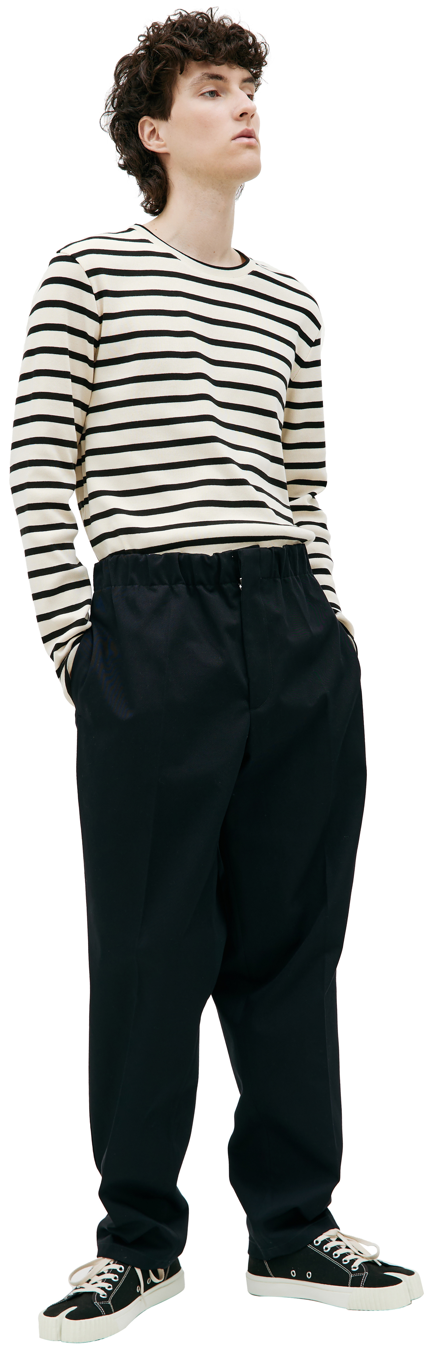 Jil Sander Black cotton trousers