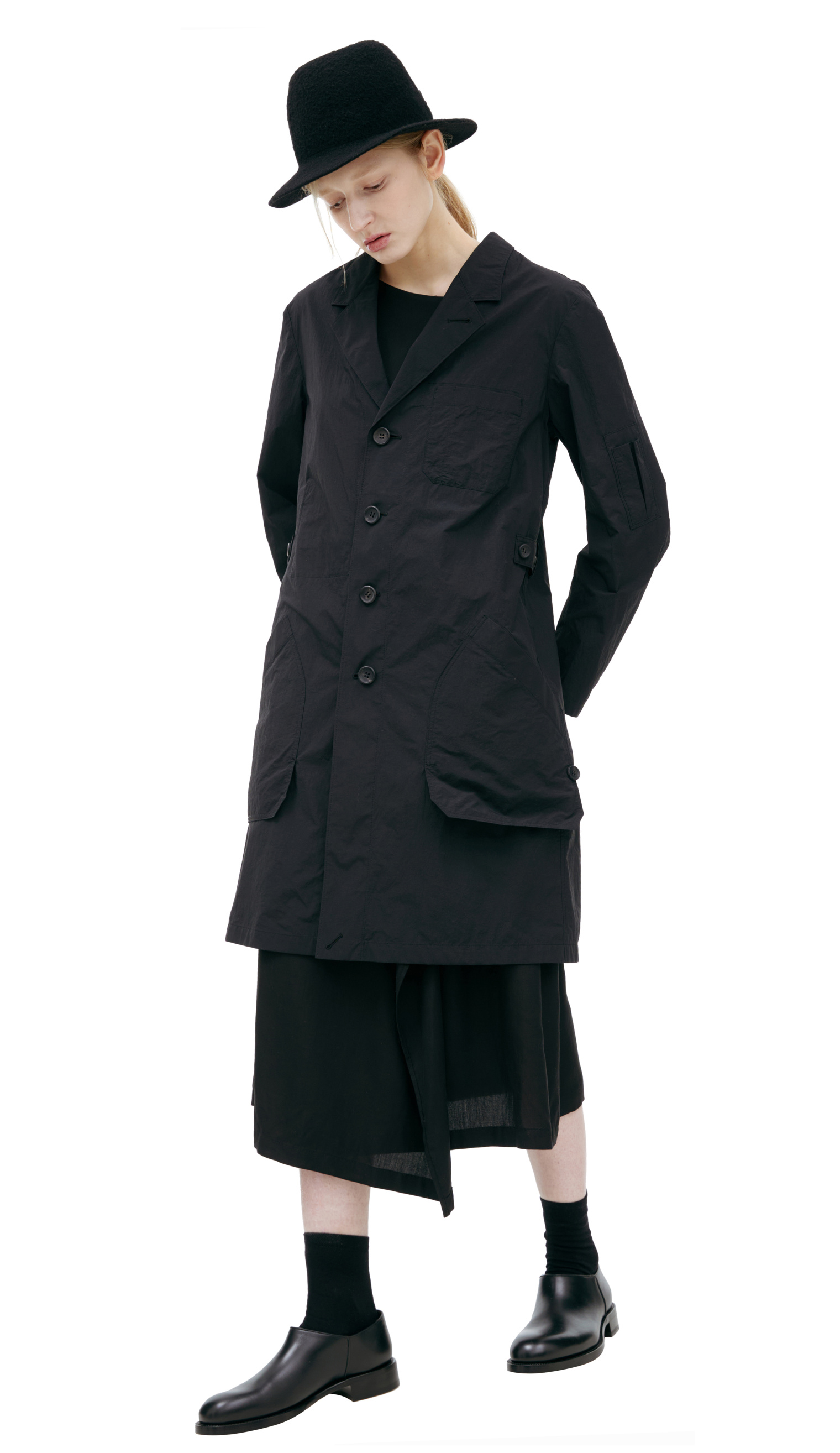 Yohji Yamamoto Black button-down shirt