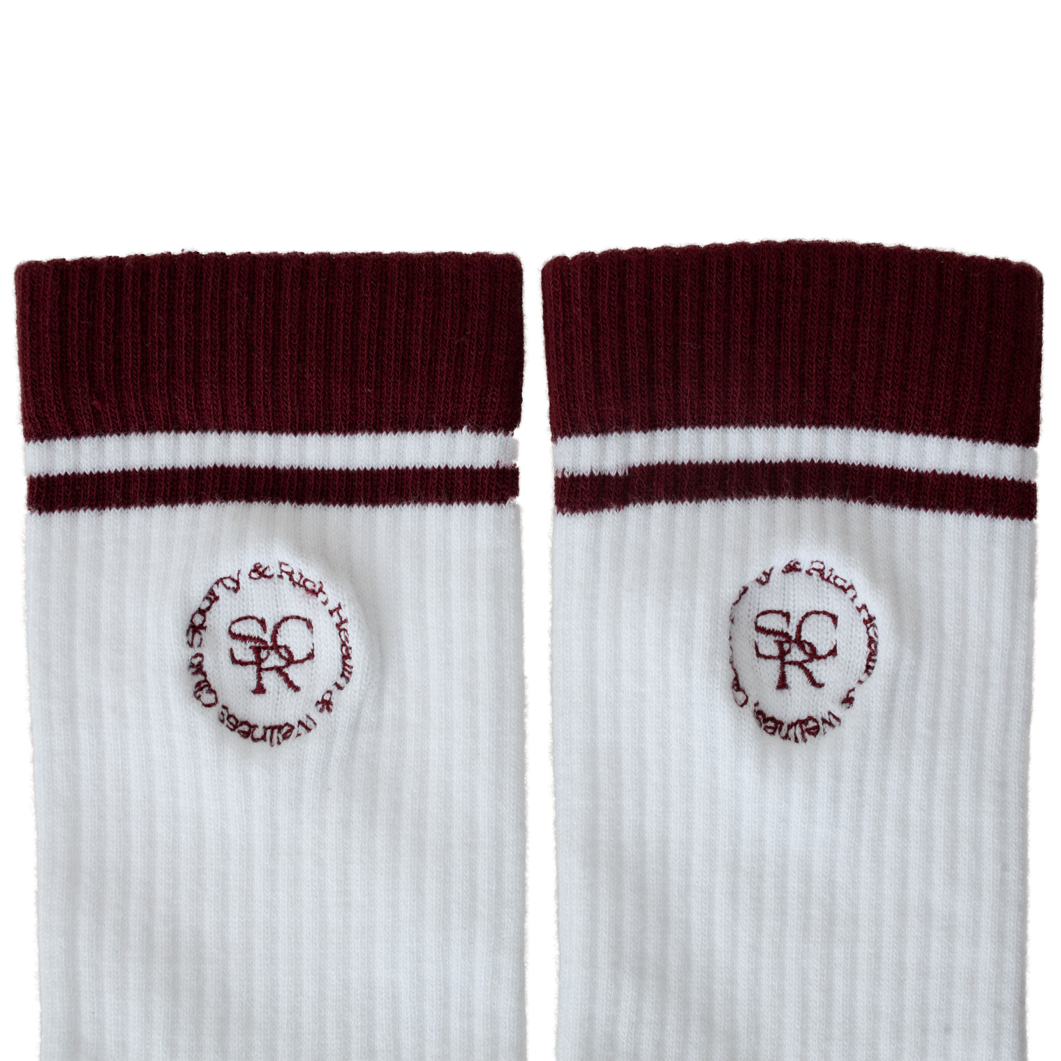 SPORTY & RICH \'SRC\' logo embroidered socks