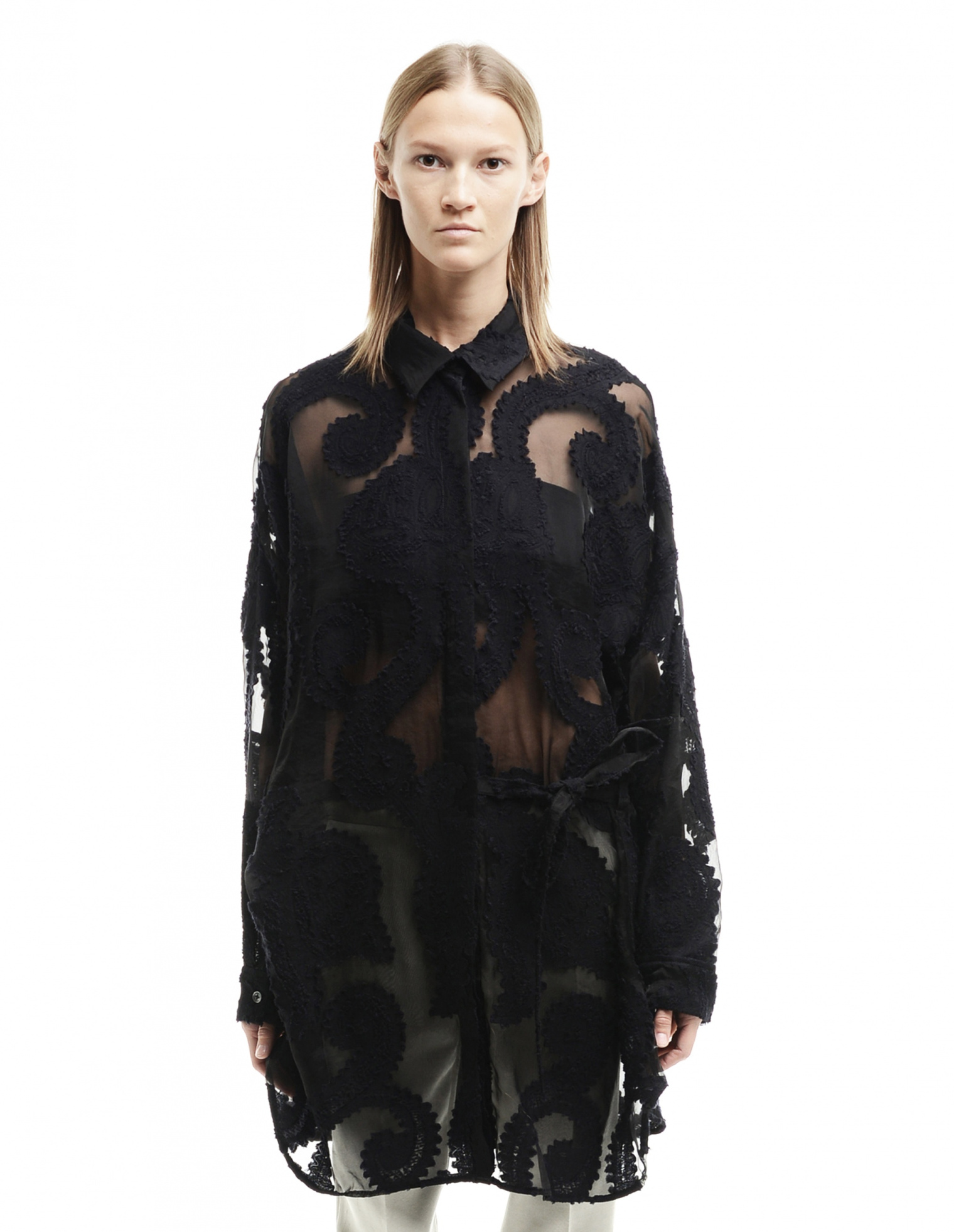 Ann Demeulemeester Блузка из ацетата, вискозы и шерсти