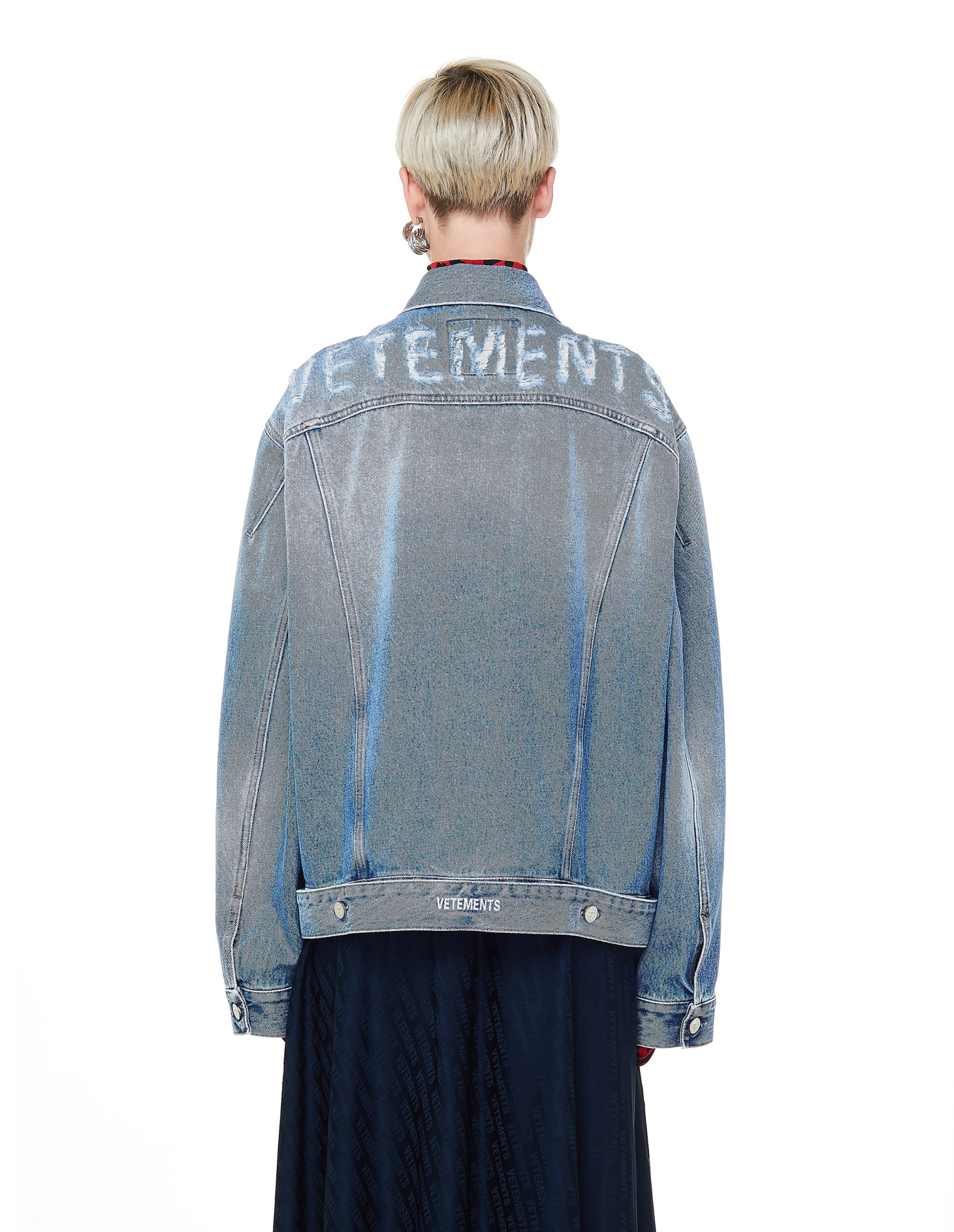 VETEMENTS Light Blue Denim Anarchy Jacket