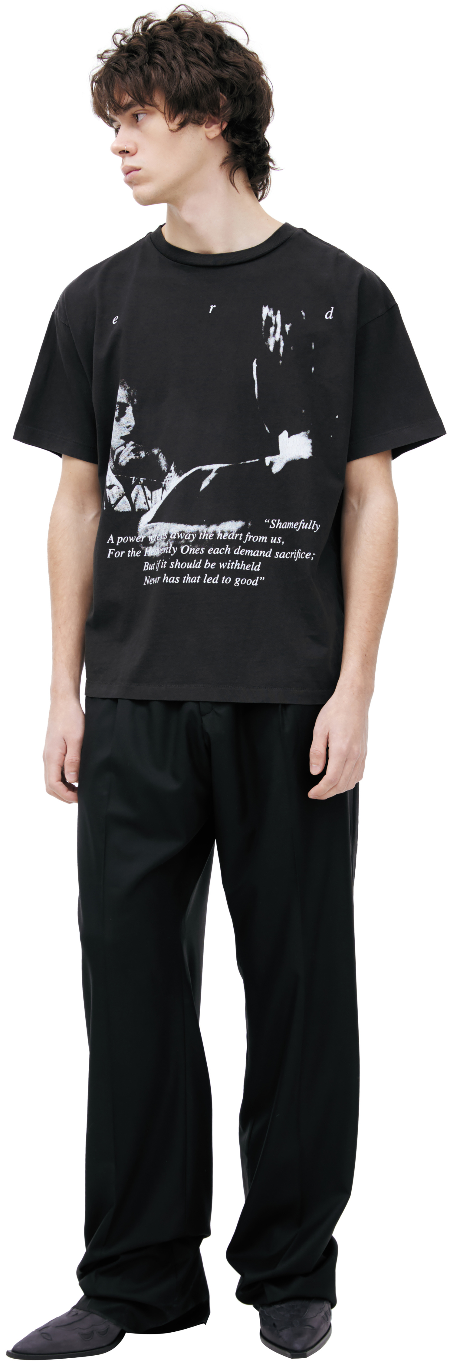 Buy Enfants Riches Déprimés men black printed cotton t-shirt for